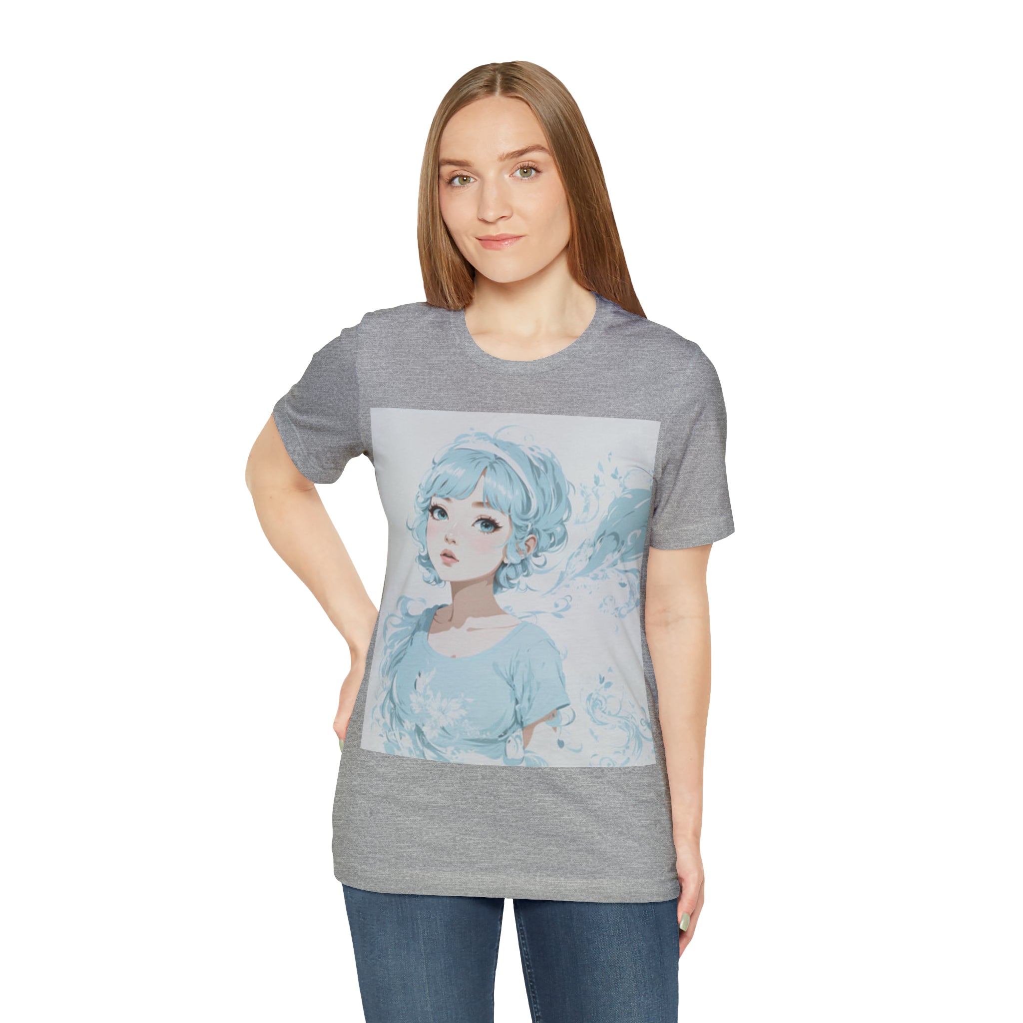 pastel girl gazing into the distance Jersey Short Sleeve Tee