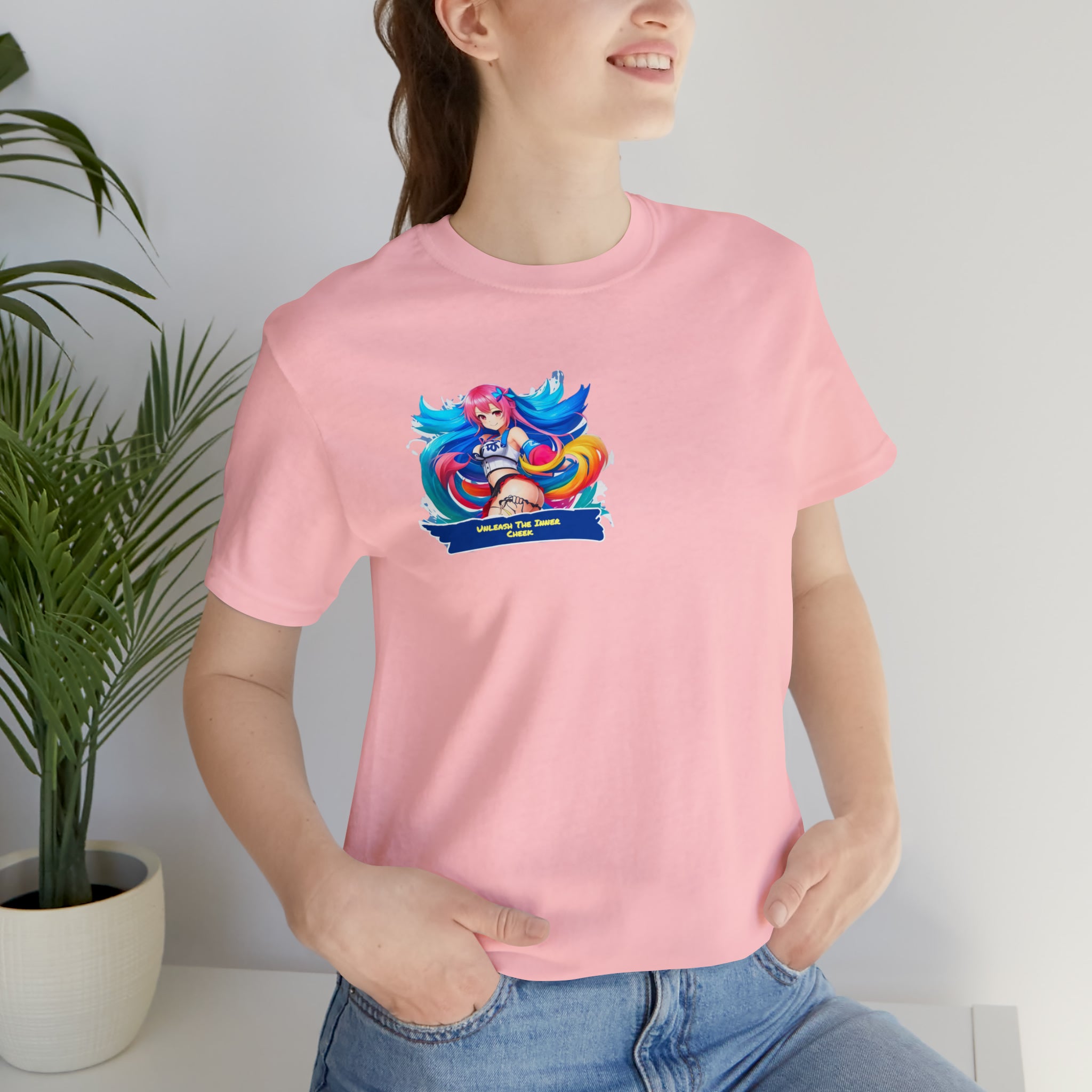 Cheeky Prints Logo tee2: A Seductive Waifu for You to wear