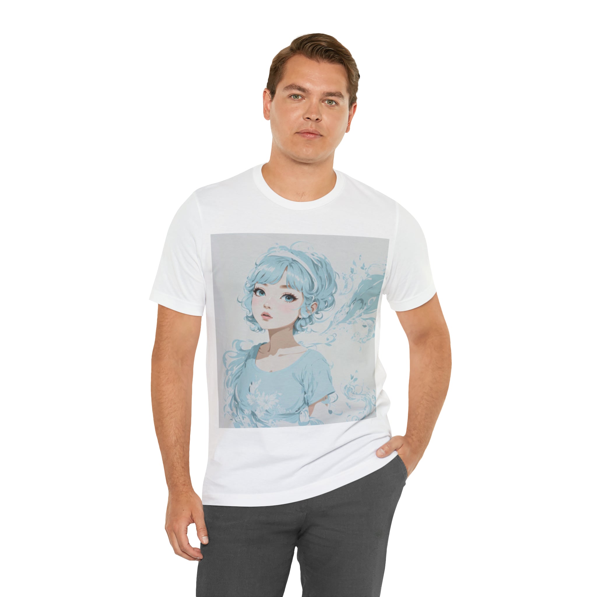 pastel girl gazing into the distance Jersey Short Sleeve Tee