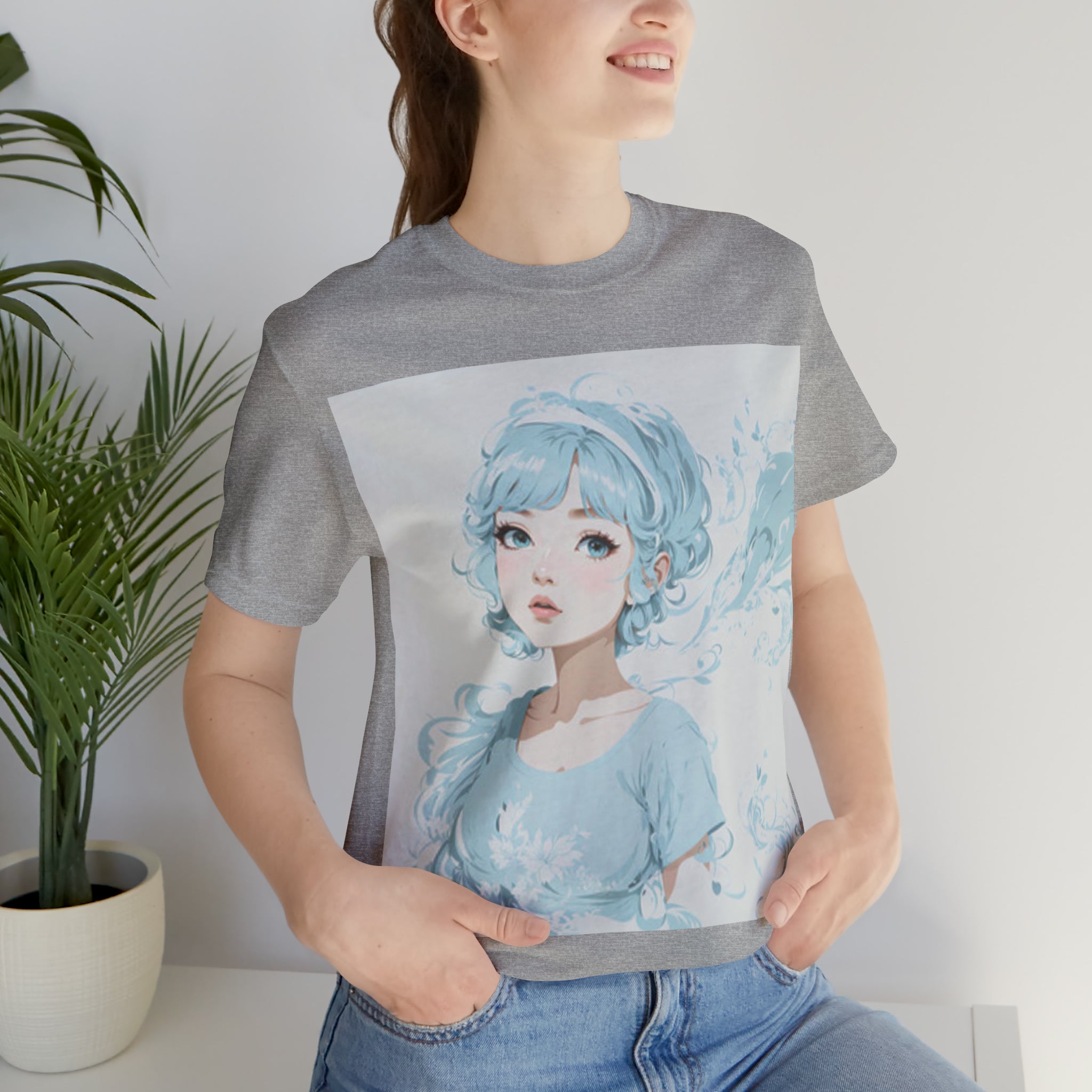 pastel girl gazing into the distance Jersey Short Sleeve Tee