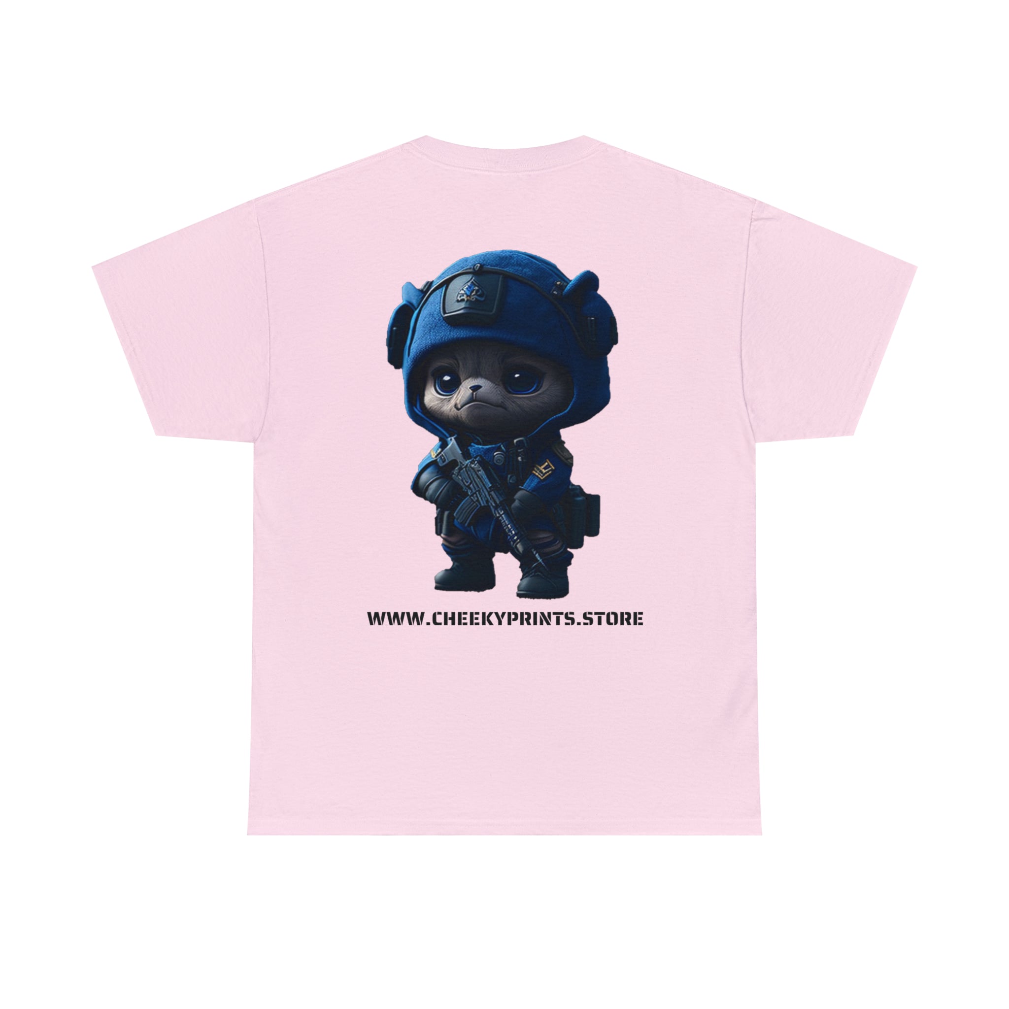 kawaii army blue small machine gunner