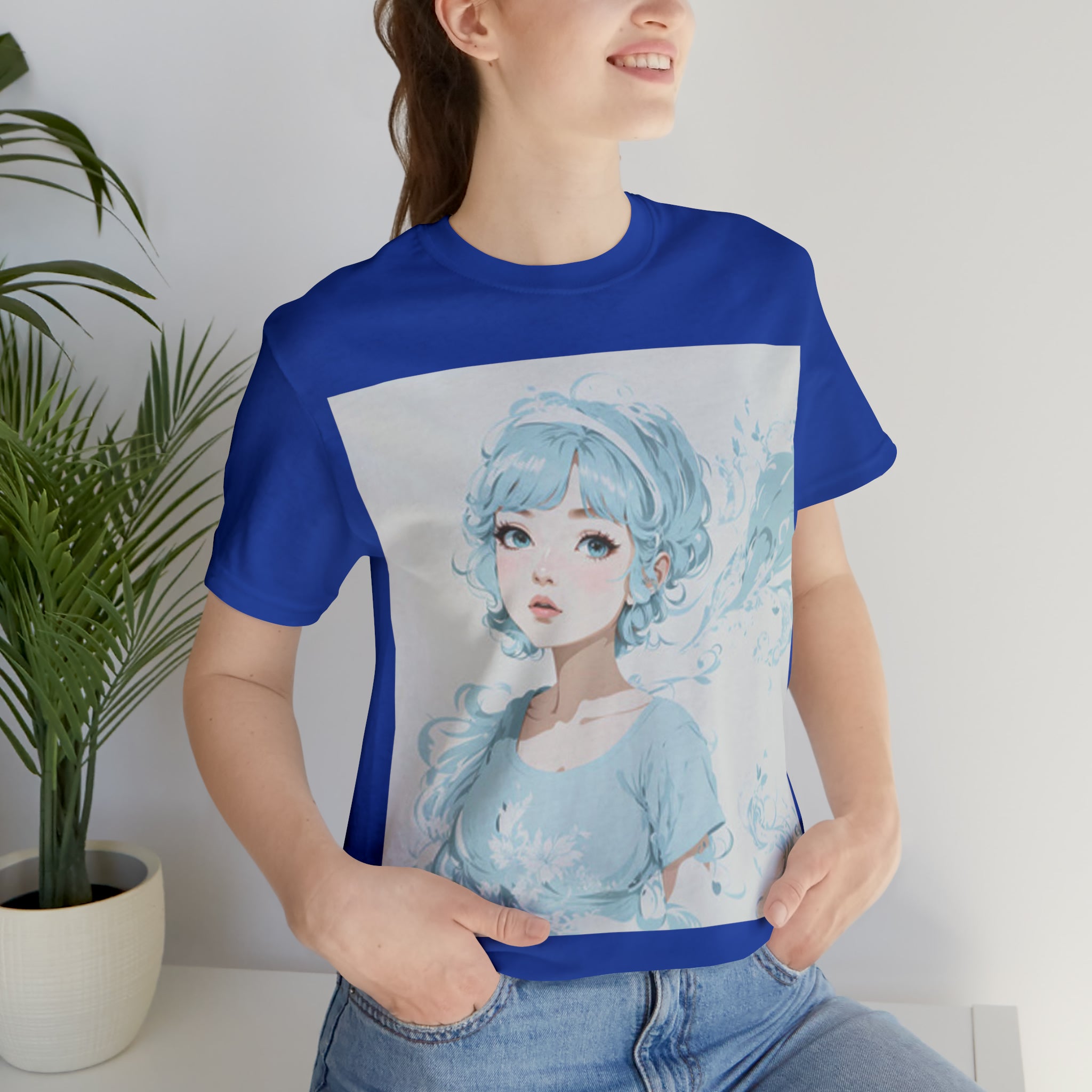 pastel girl gazing into the distance Jersey Short Sleeve Tee