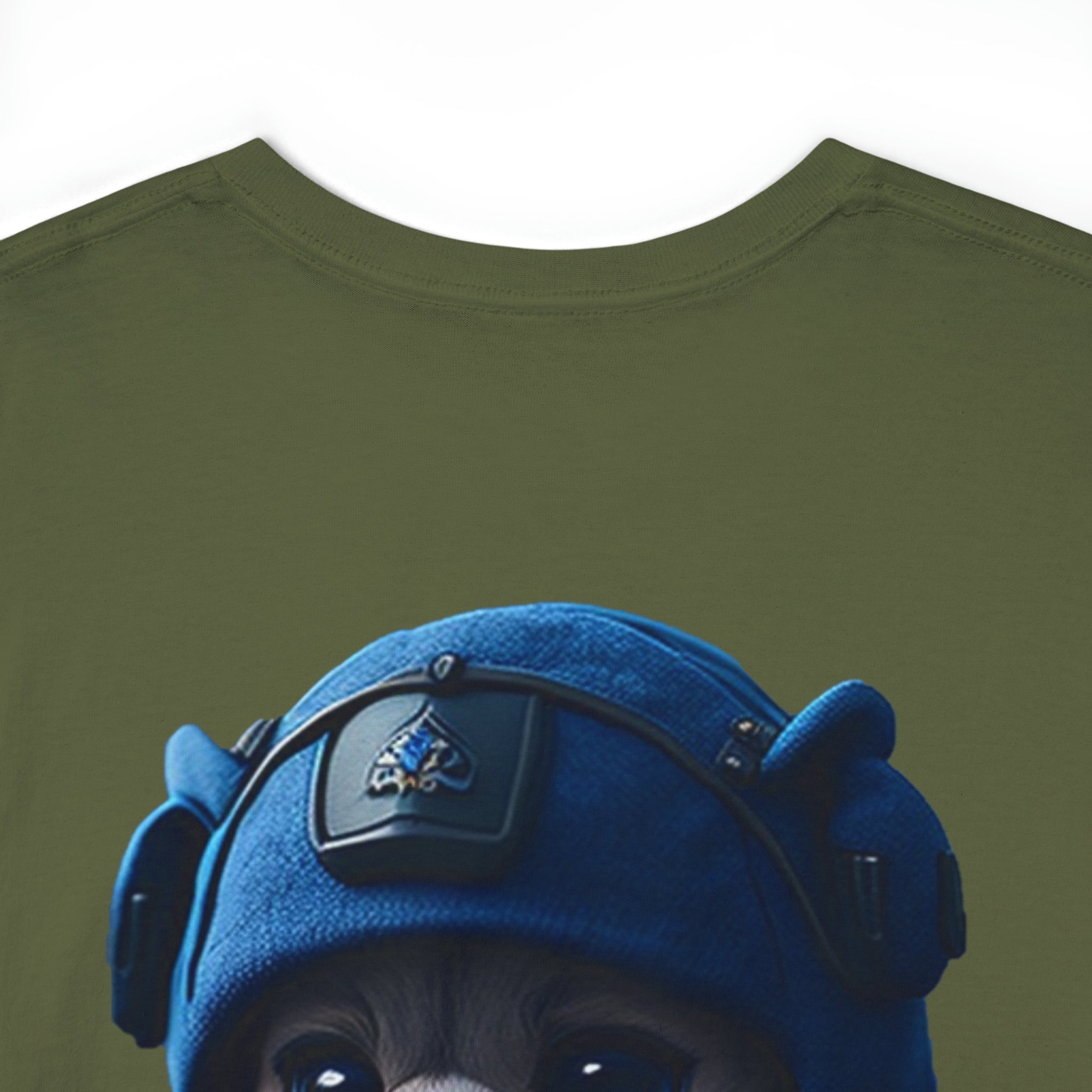 kawaii army blue small machine gunner