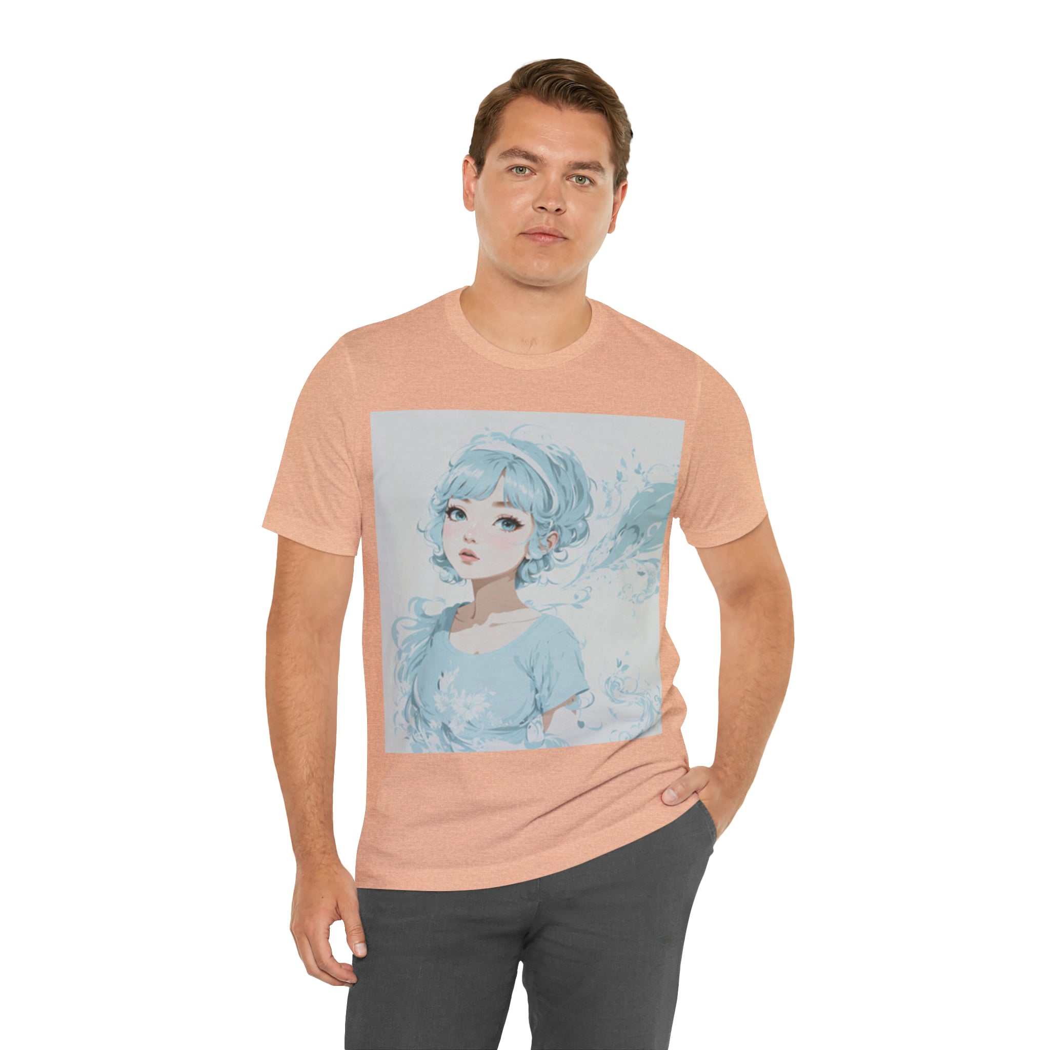 pastel girl gazing into the distance Jersey Short Sleeve Tee