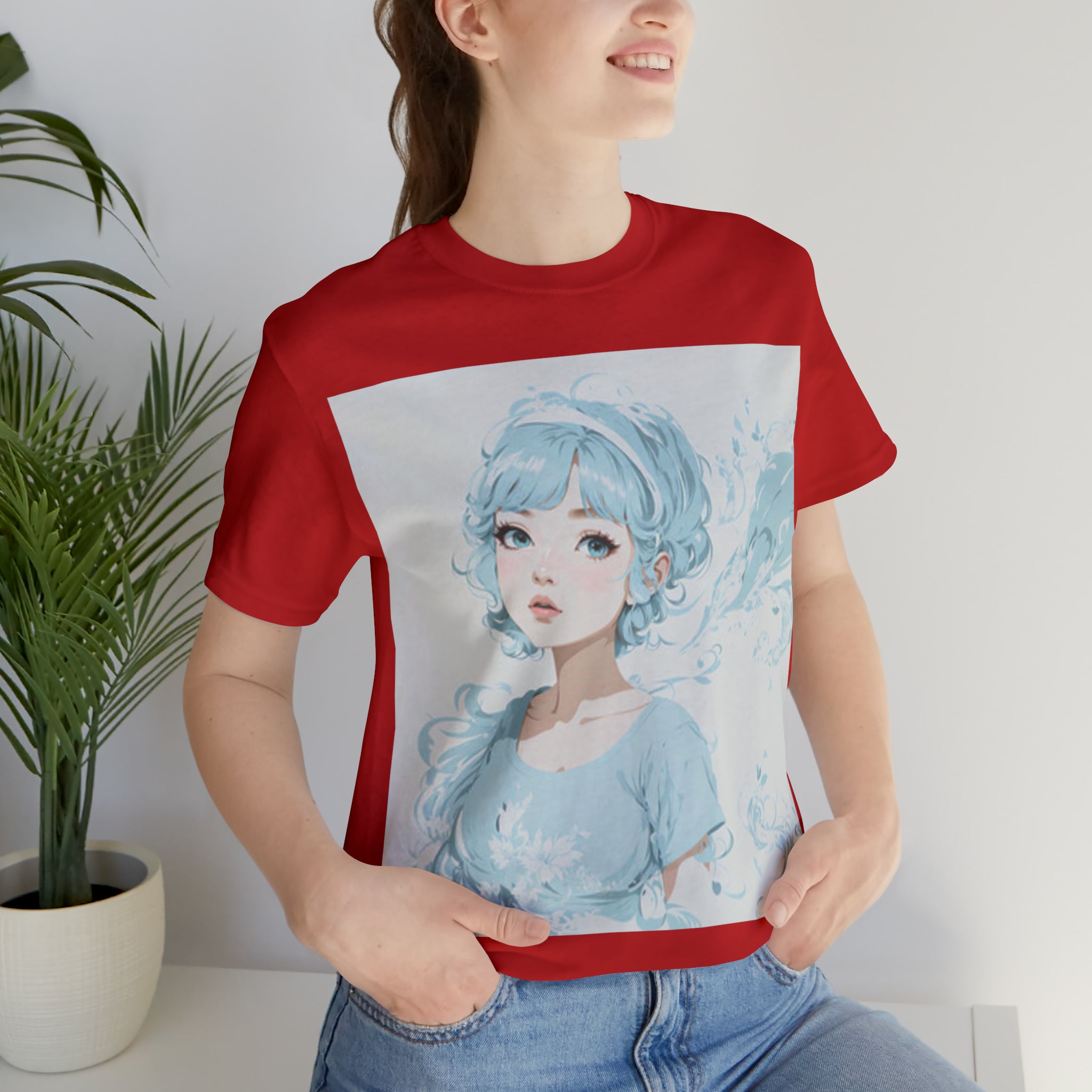 pastel girl gazing into the distance Jersey Short Sleeve Tee