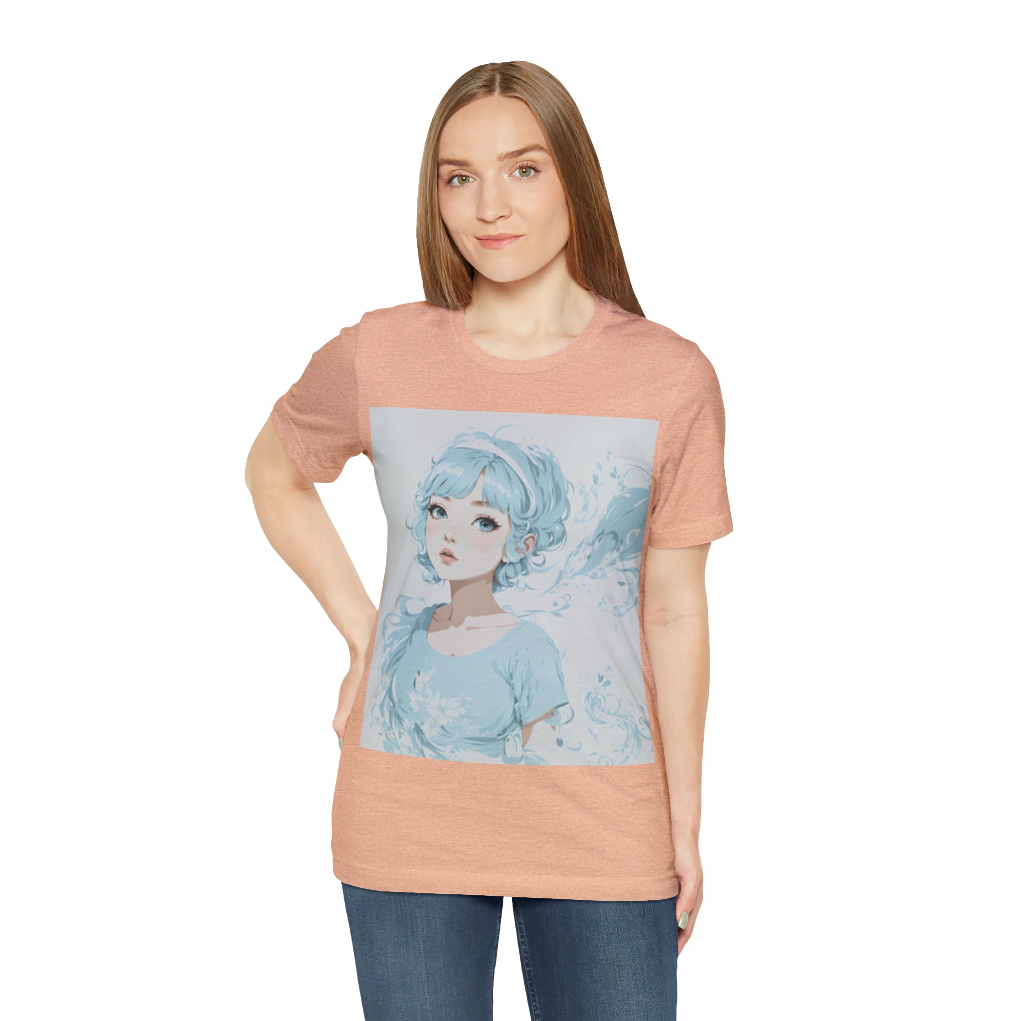 pastel girl gazing into the distance Jersey Short Sleeve Tee