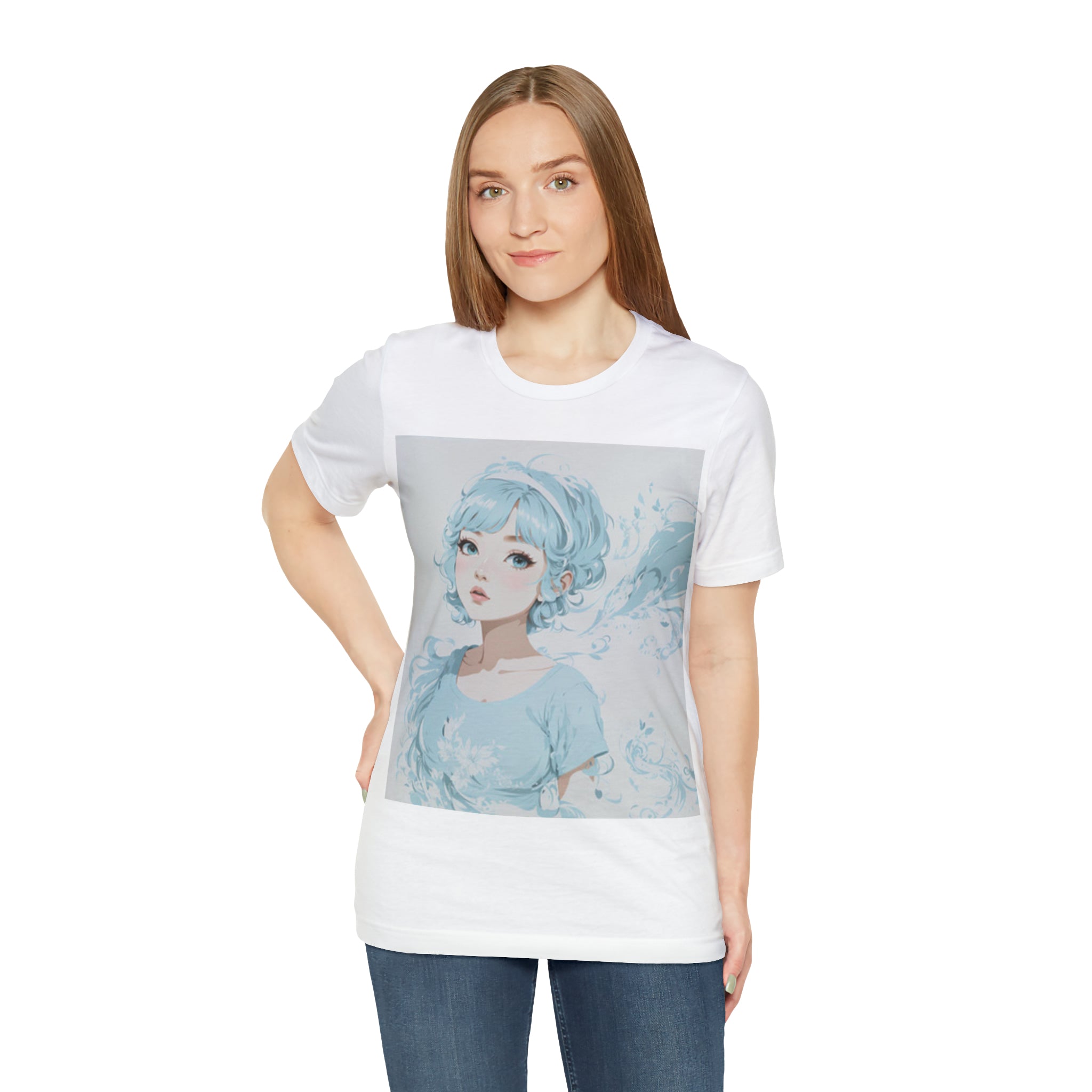 pastel girl gazing into the distance Jersey Short Sleeve Tee