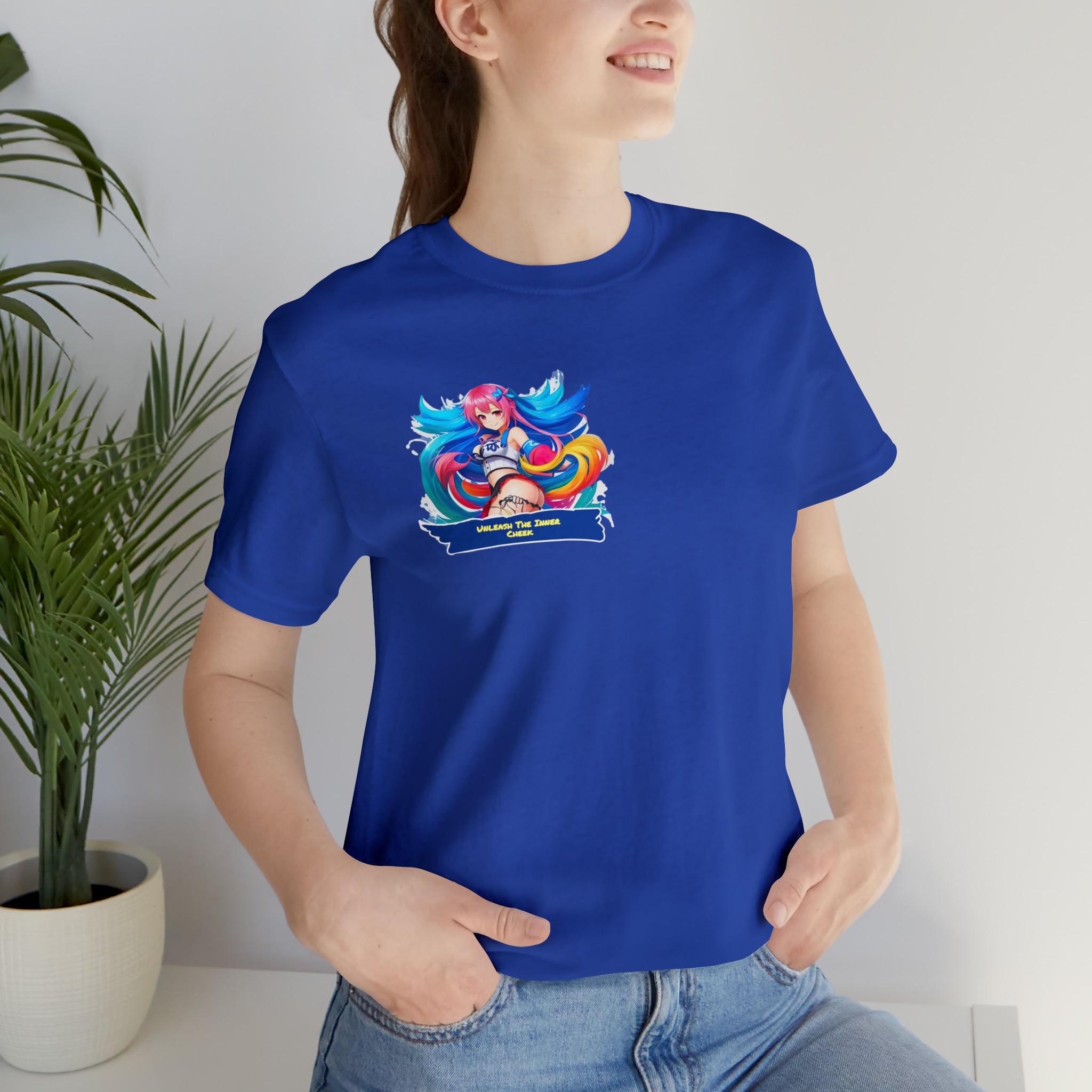 Cheeky Prints Logo tee2: A Seductive Waifu for You to wear