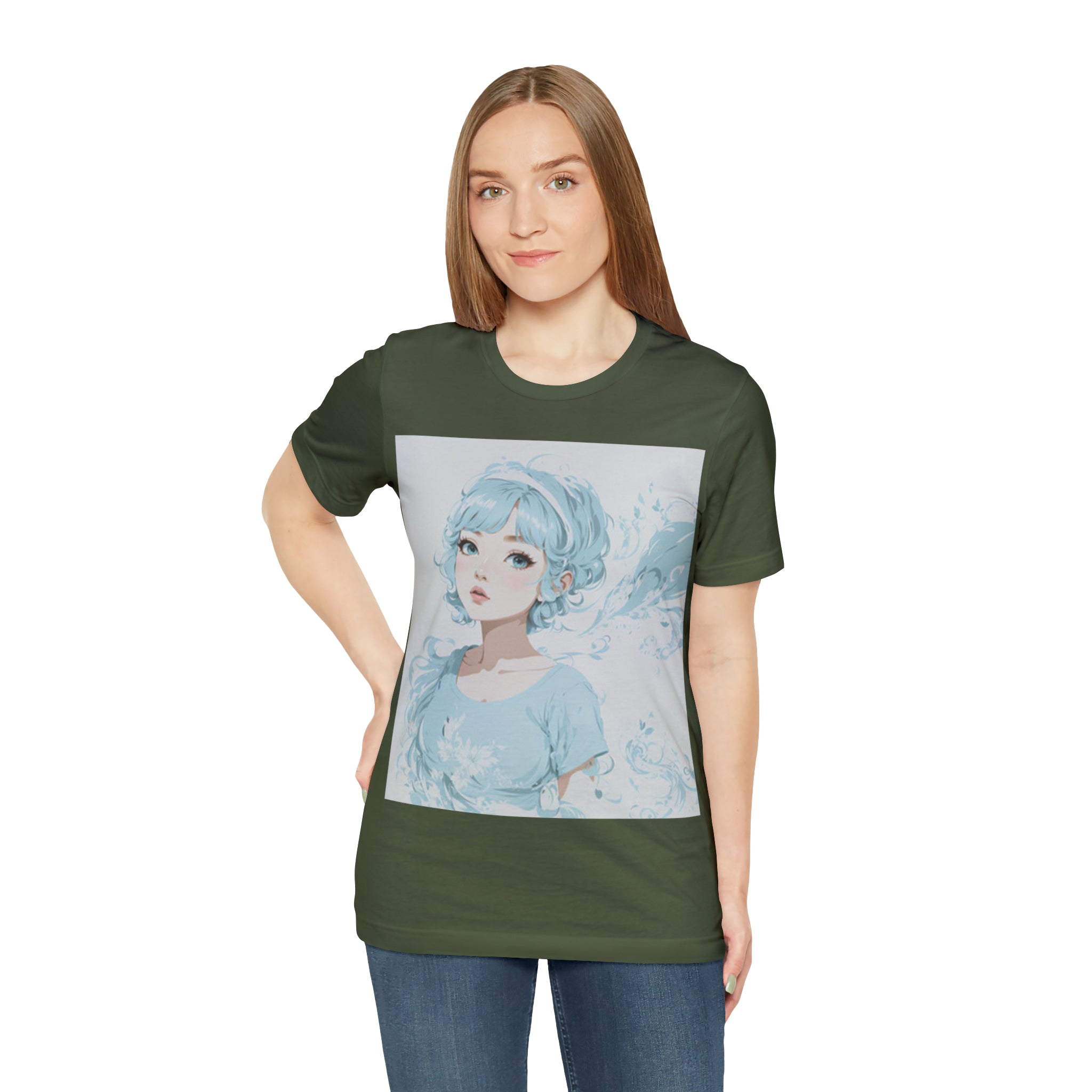 pastel girl gazing into the distance Jersey Short Sleeve Tee