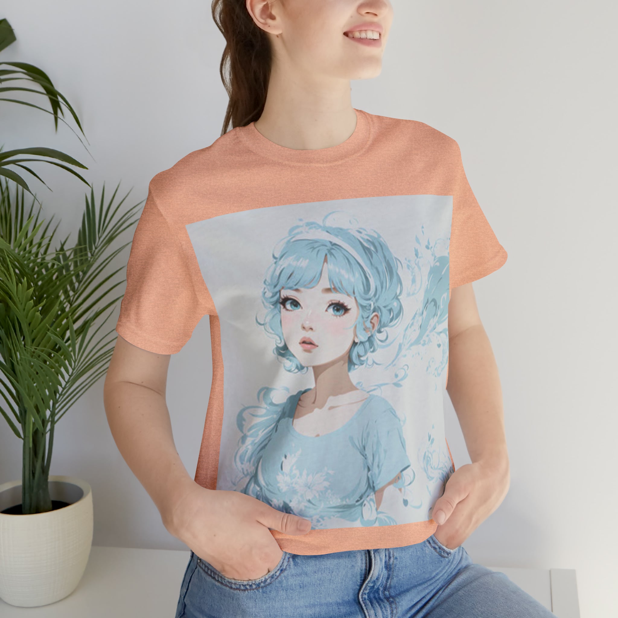 pastel girl gazing into the distance Jersey Short Sleeve Tee