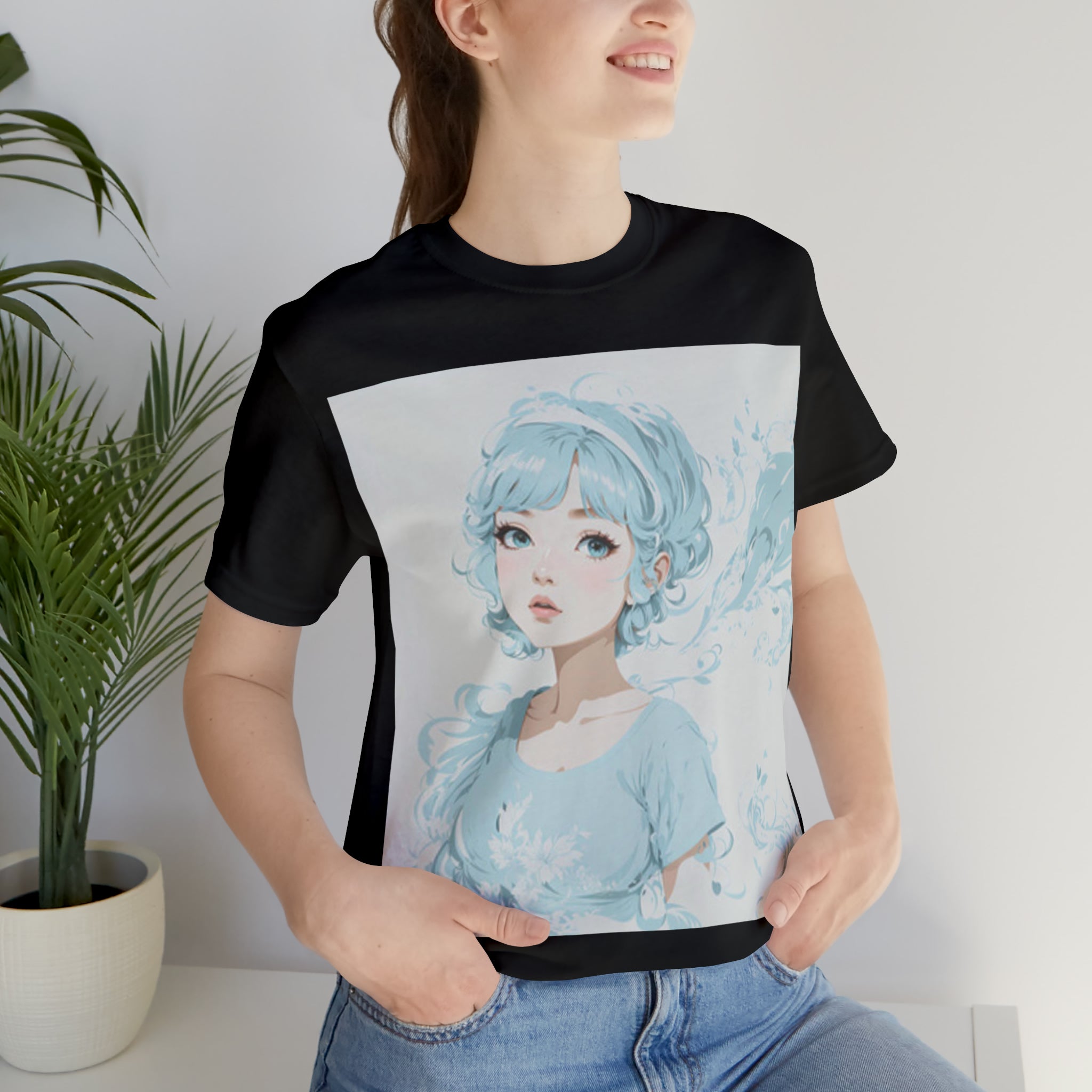 pastel girl gazing into the distance Jersey Short Sleeve Tee