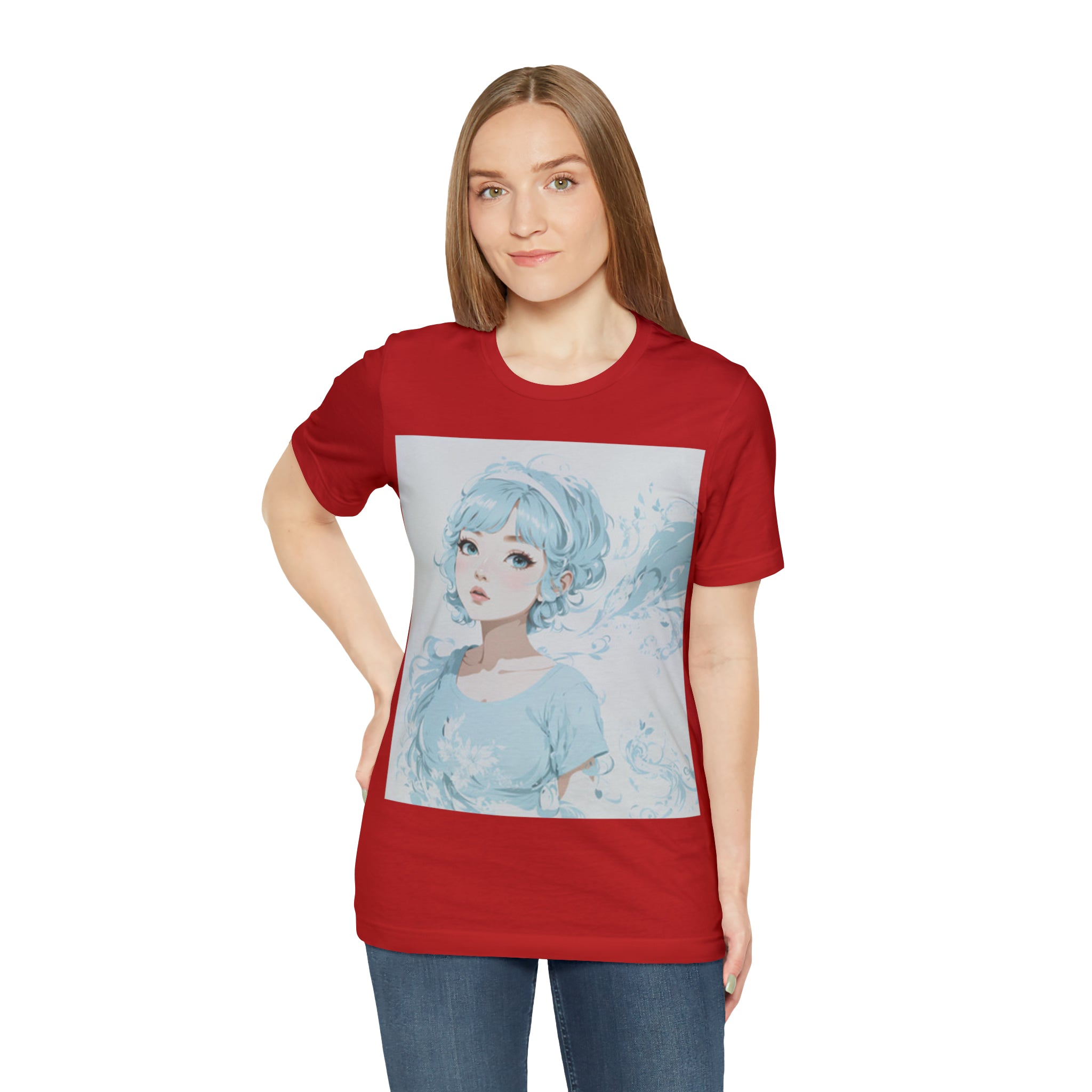 pastel girl gazing into the distance Jersey Short Sleeve Tee