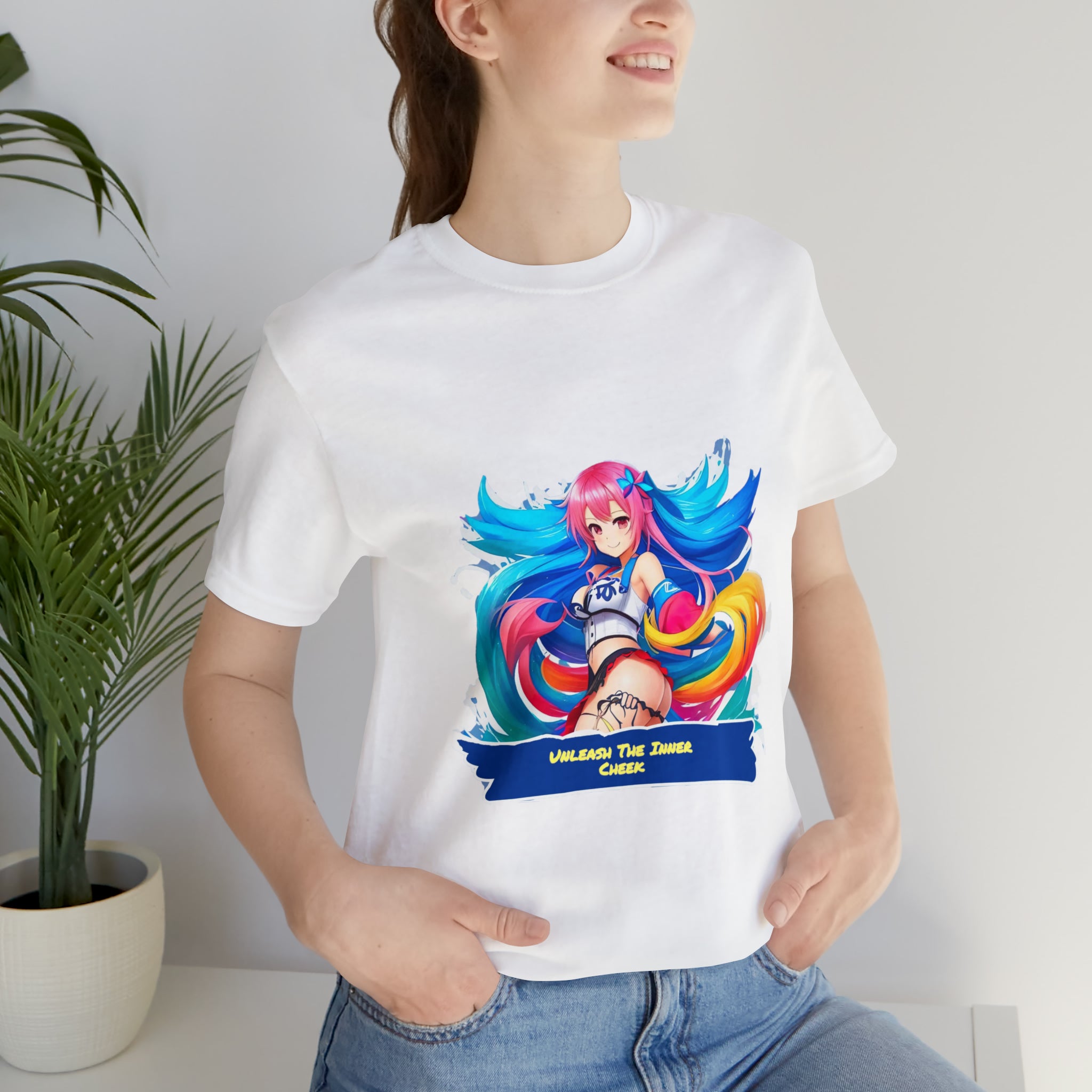 Cheeky Prints waifu logo: A Seductive Waifu to wear all day long