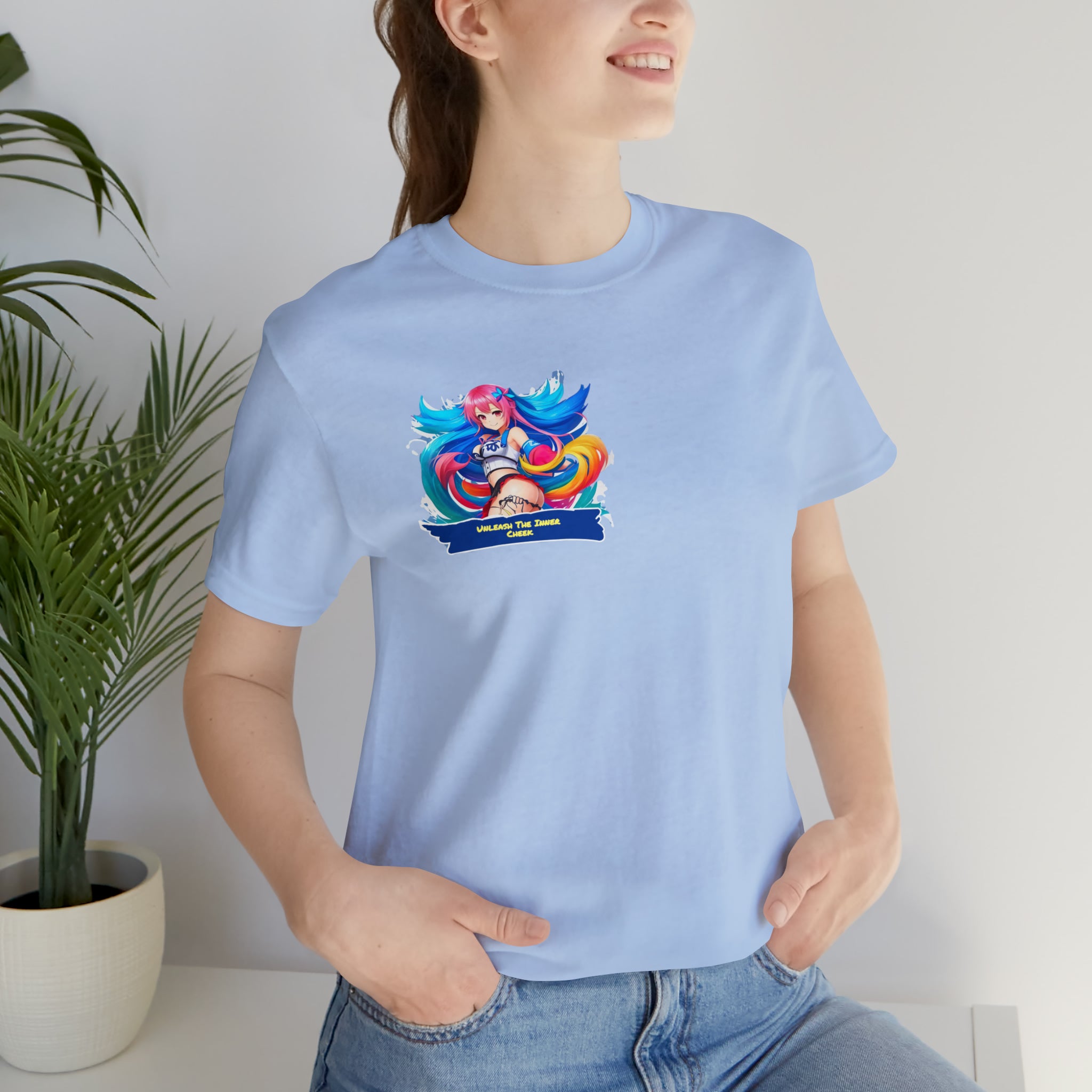 Cheeky Prints Logo tee2: A Seductive Waifu for You to wear