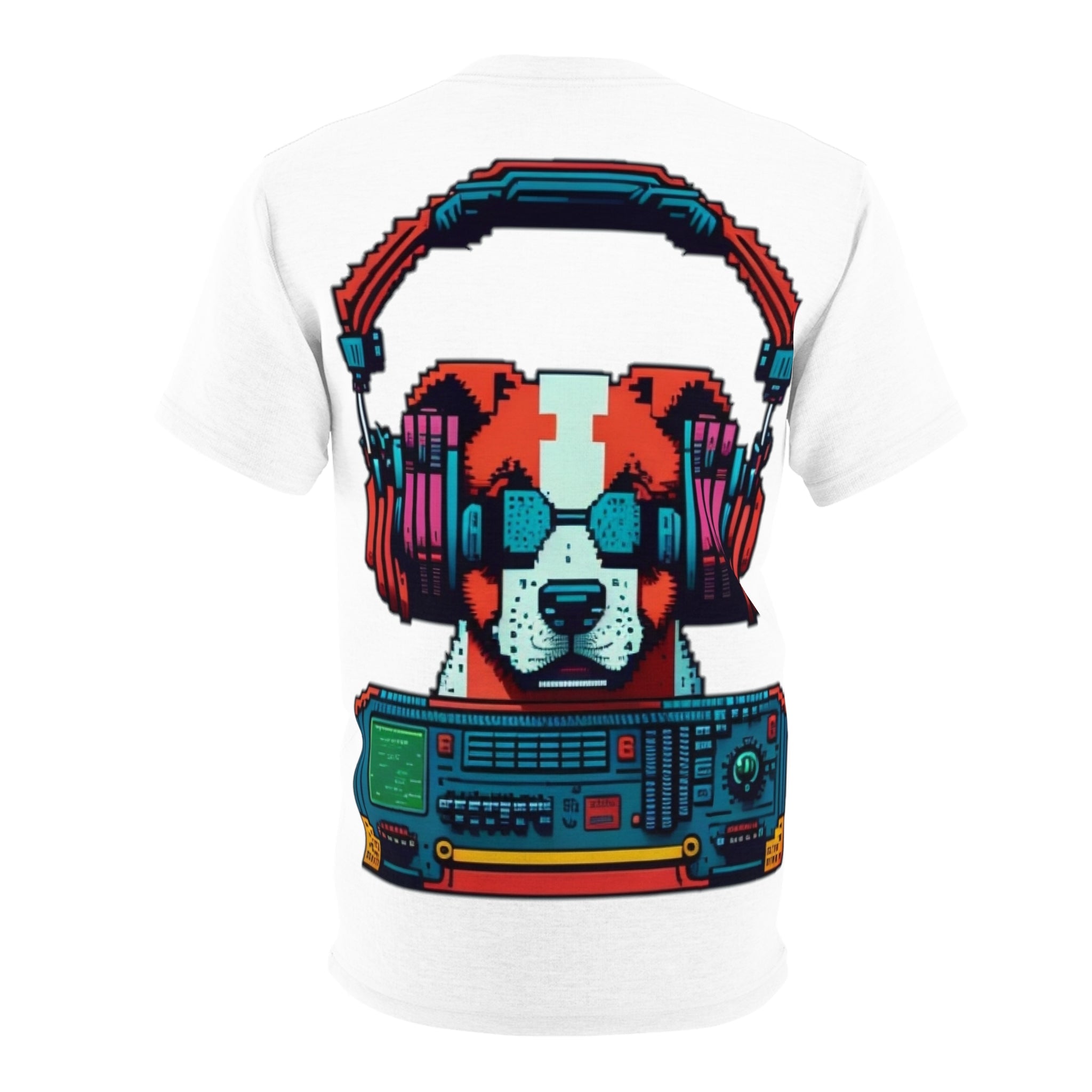 8bit pixel art DJ PRODUCER DOG - Cheeky-Prints