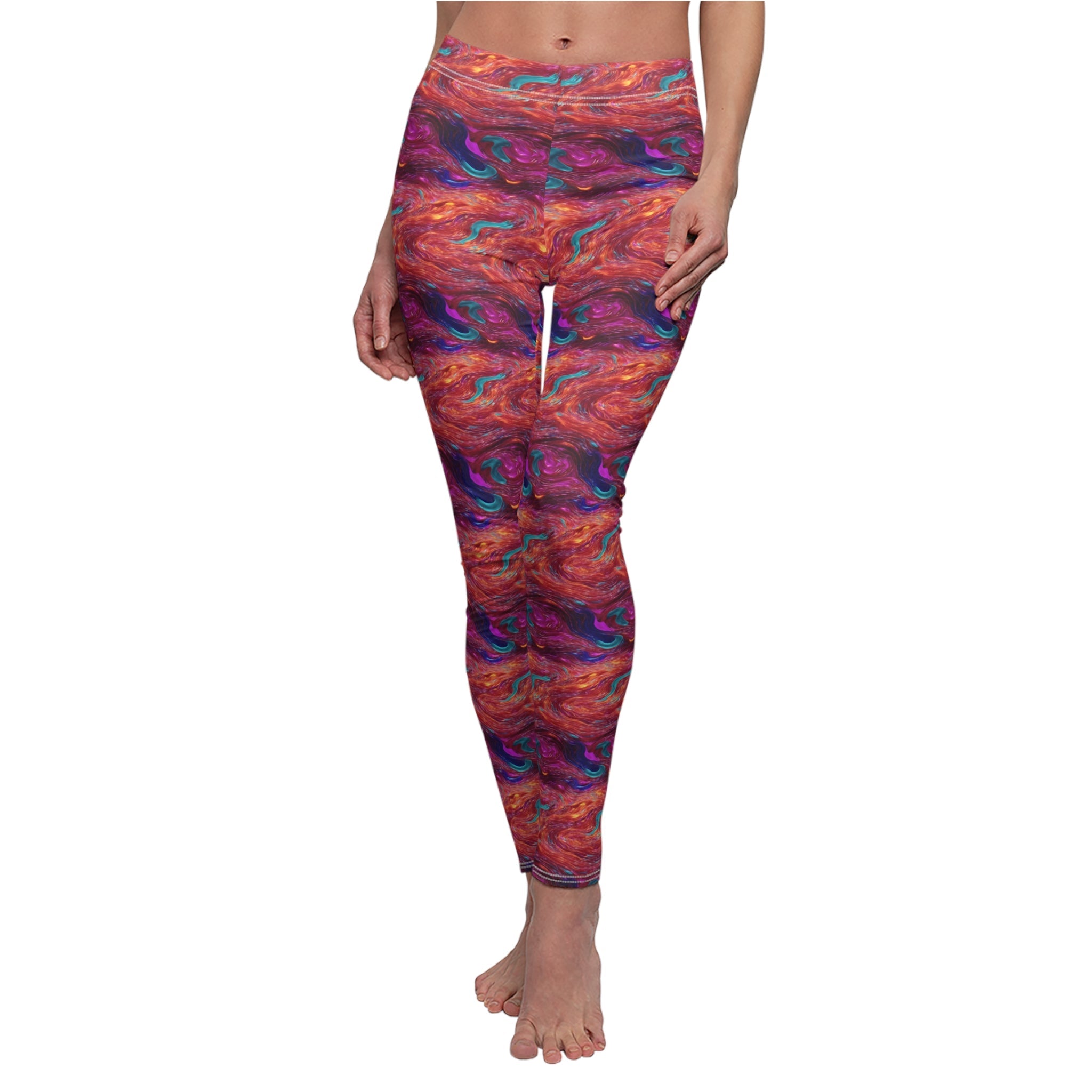 a Women's Cut & Sew Casual Leggings (AOP) - Cheeky-Prints