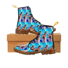 boat shot Men's Canvas Boots - Cheeky-Prints