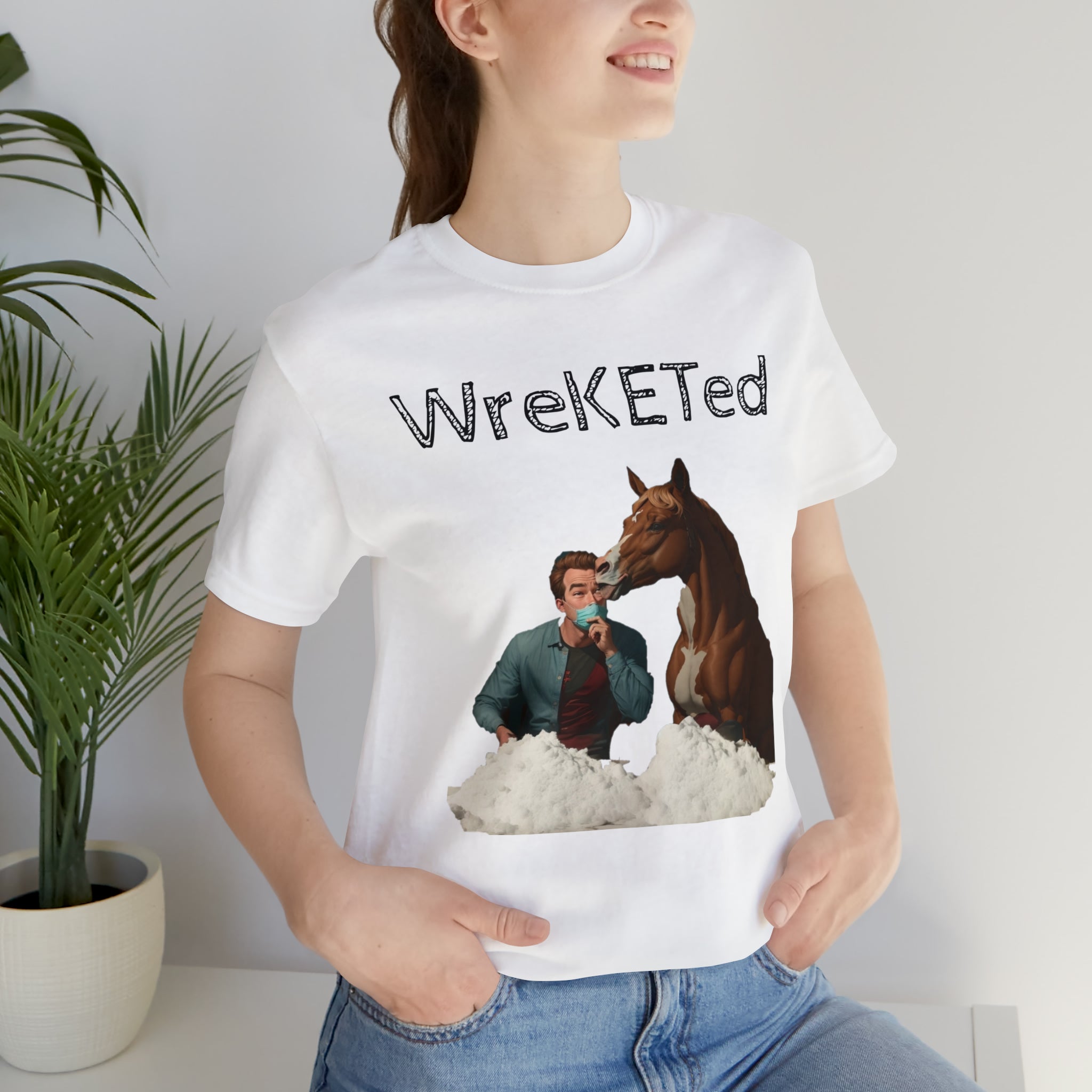 cheeky prints and wreketed Designs: Horse Getting Wasted Tee - Funny, Naughty, and Fun Design - Cheeky-Prints