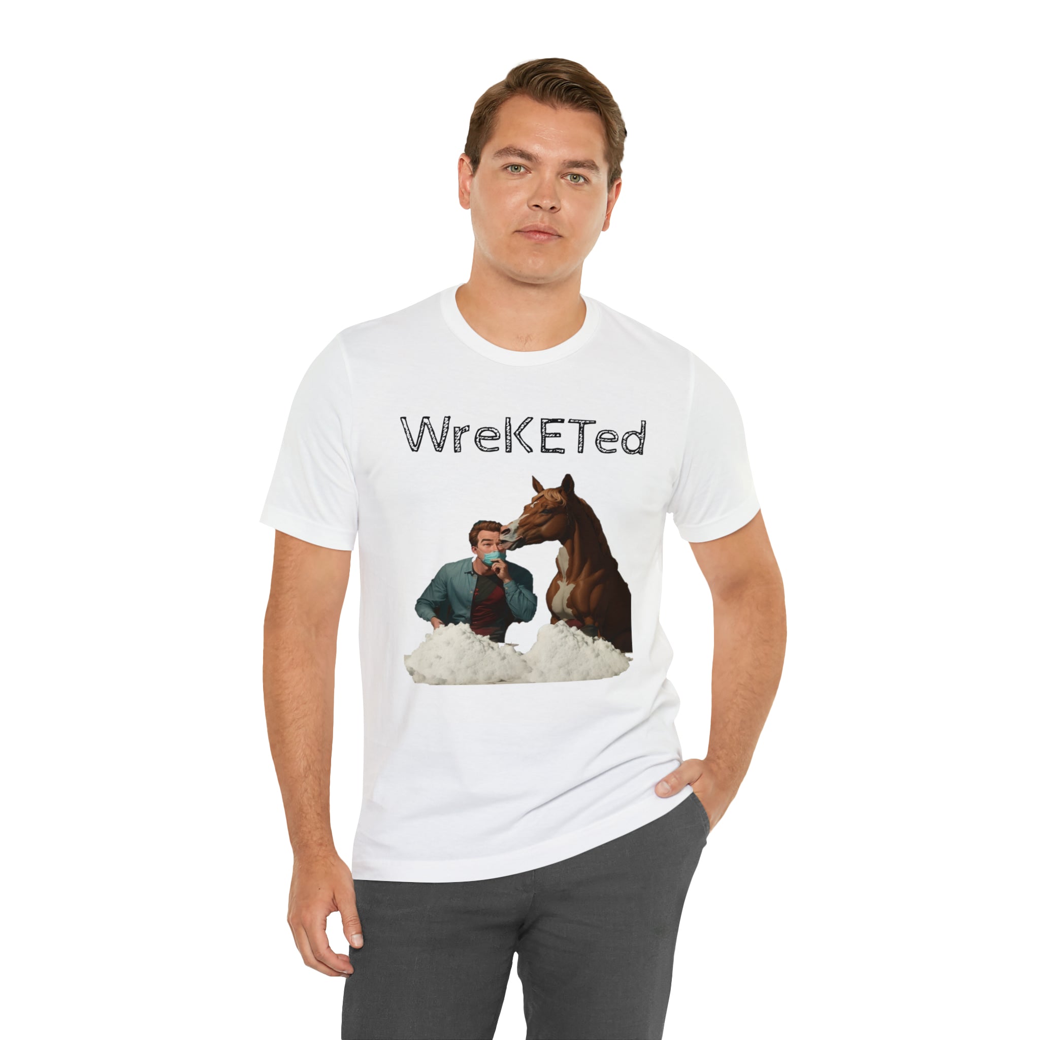 cheeky prints and wreketed Designs: Horse Getting Wasted Tee - Funny, Naughty, and Fun Design - Cheeky-Prints