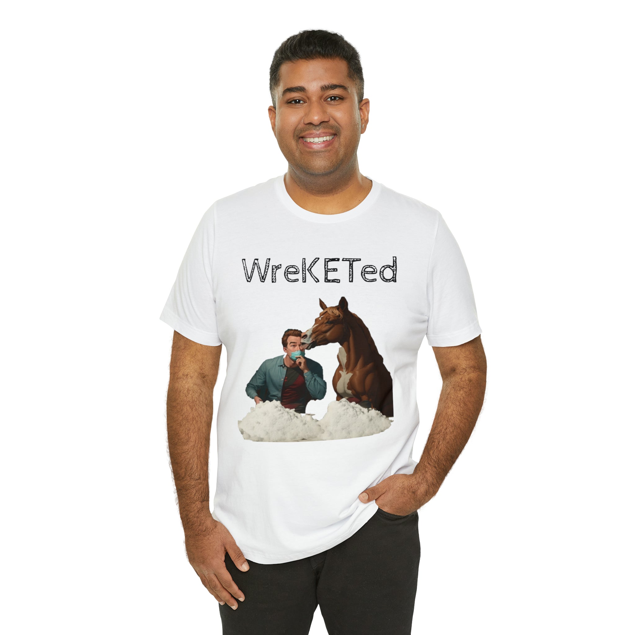 cheeky prints and wreketed Designs: Horse Getting Wasted Tee - Funny, Naughty, and Fun Design - Cheeky-Prints