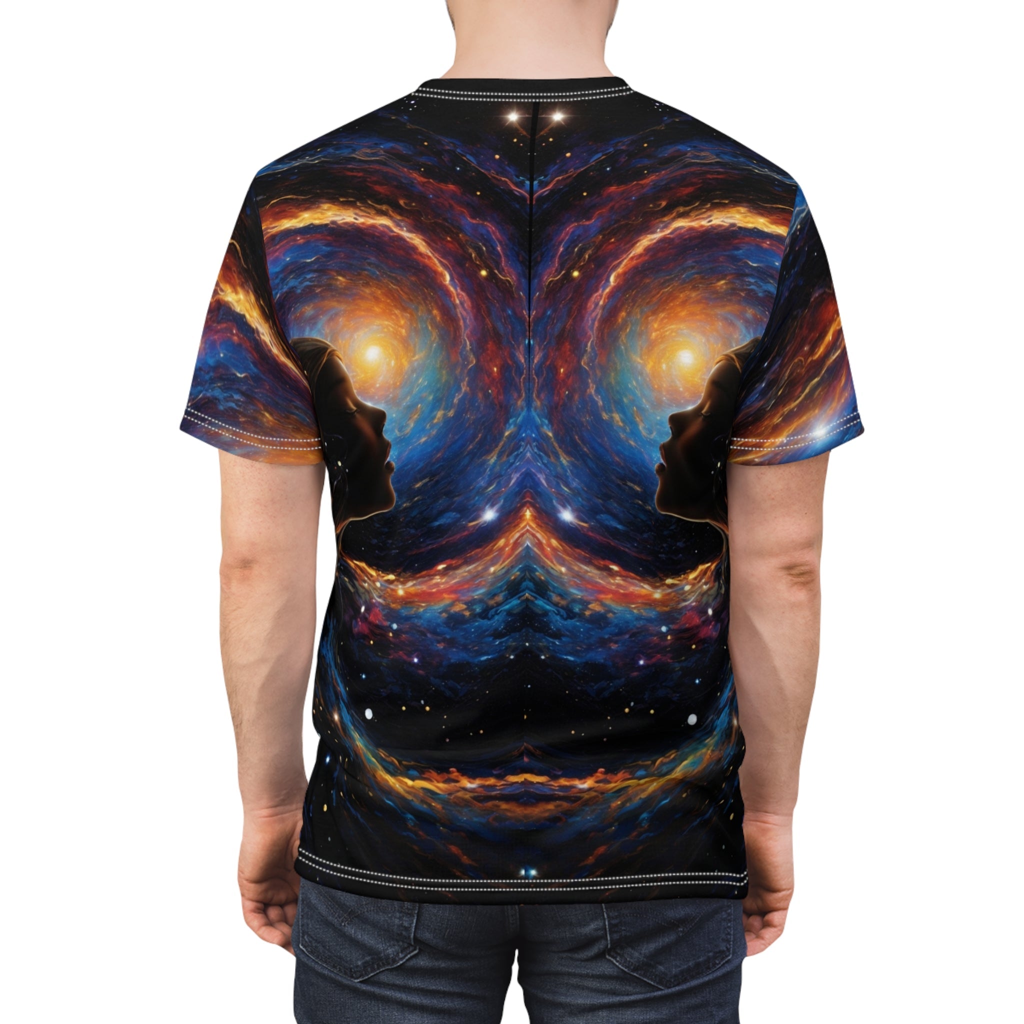 cosmic wave girl Unisex Cut & Sew Tee (AOP) - Cheeky-Prints