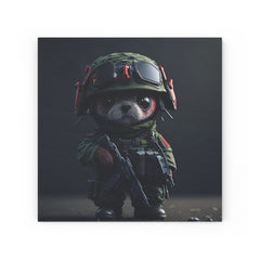 Cute Kawaii Army Animal canvas 1 - A Must-Have for Any Fan of Cute Animals or the Military - Cheeky-Prints