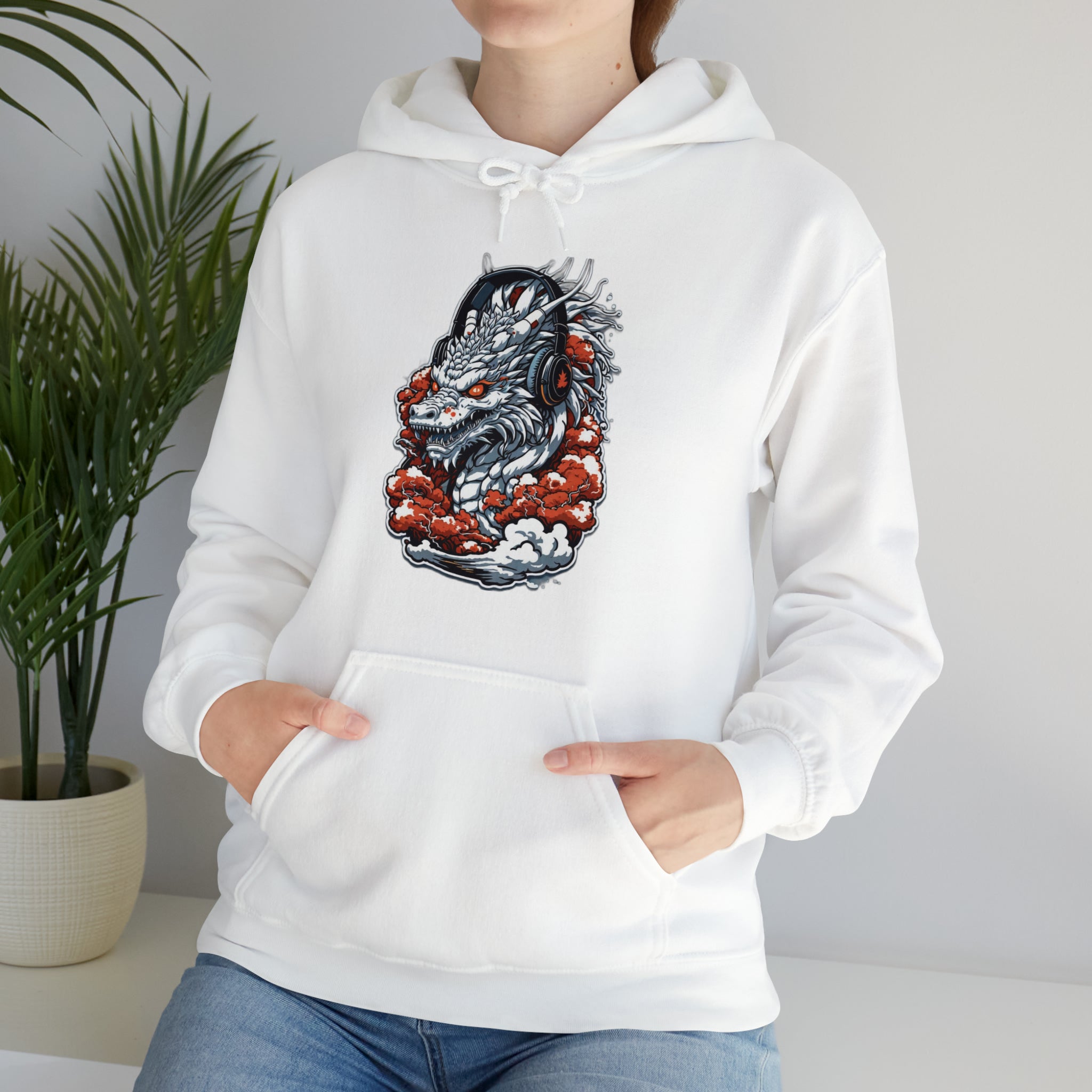 dragon yang 1 Unisex Heavy Blend™ Hooded Sweatshirt - Cheeky-Prints