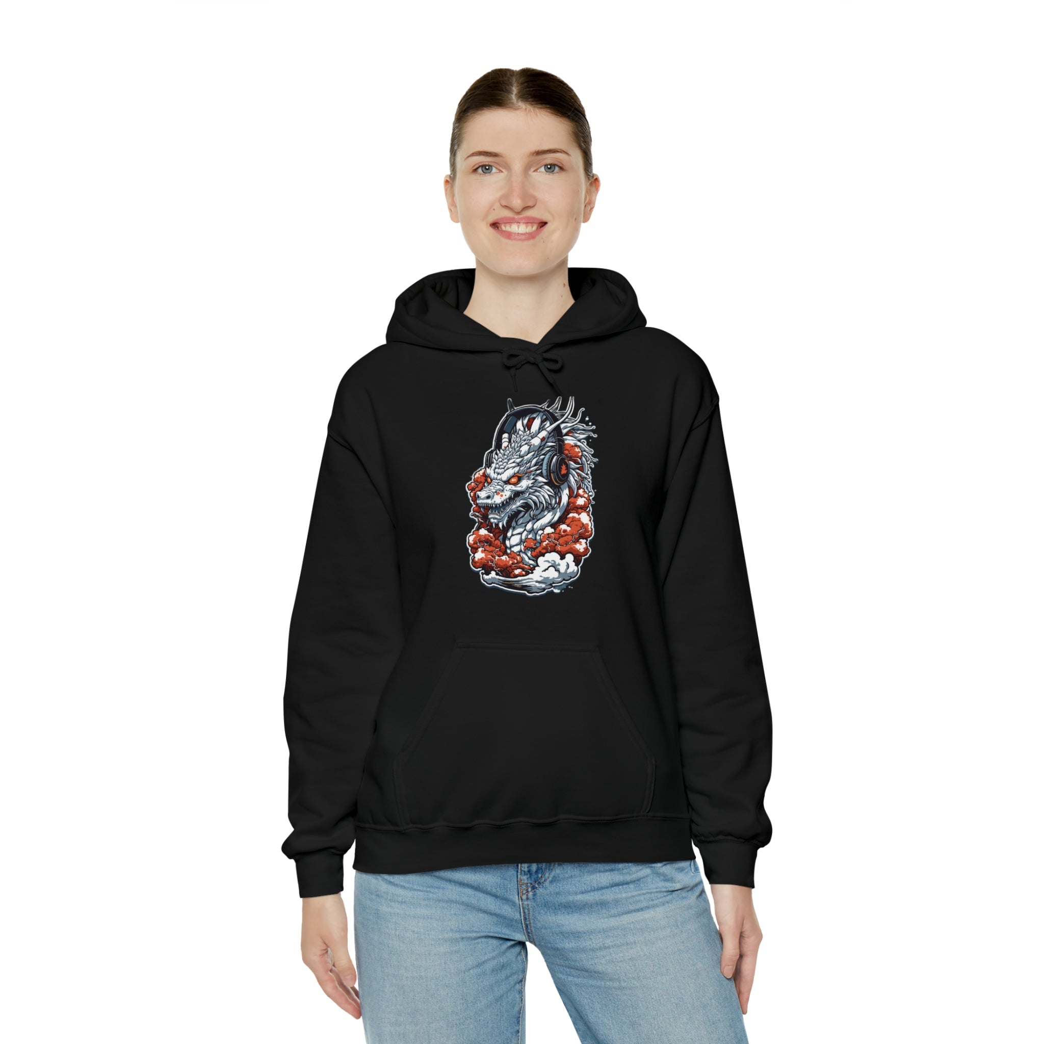 dragon yang 1 Unisex Heavy Blend™ Hooded Sweatshirt - Cheeky-Prints