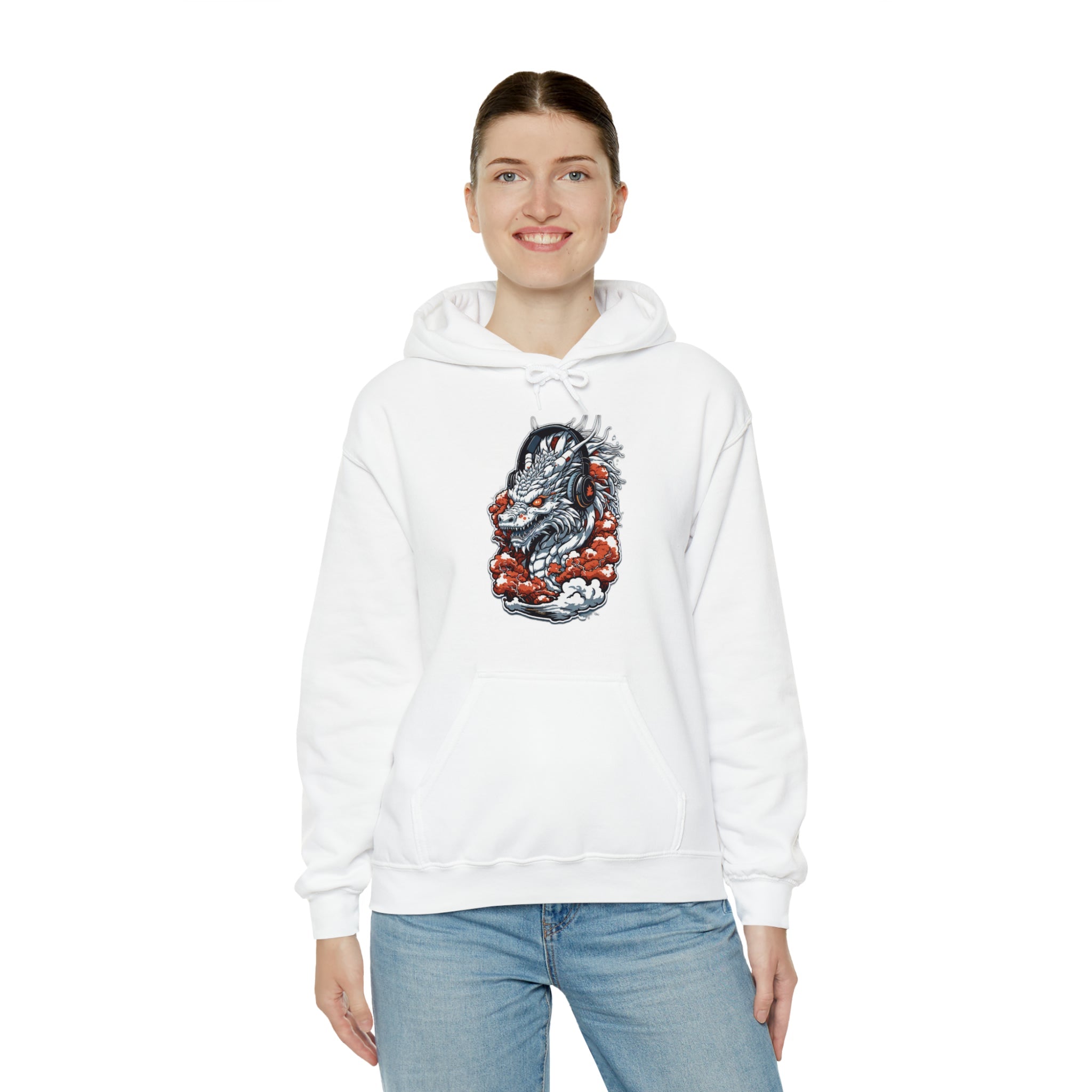 dragon yang 1 Unisex Heavy Blend™ Hooded Sweatshirt - Cheeky-Prints