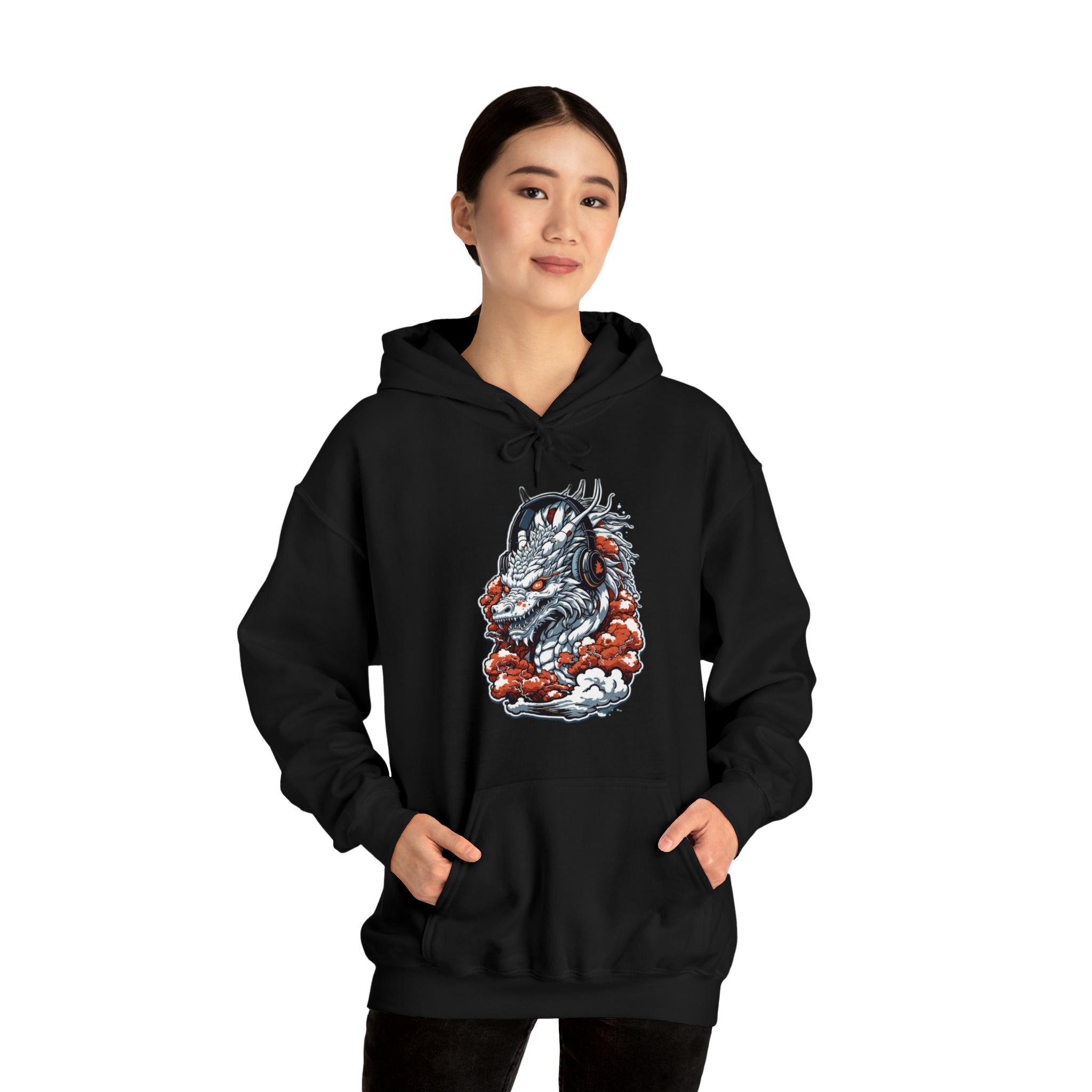 dragon yang 1 Unisex Heavy Blend™ Hooded Sweatshirt - Cheeky-Prints