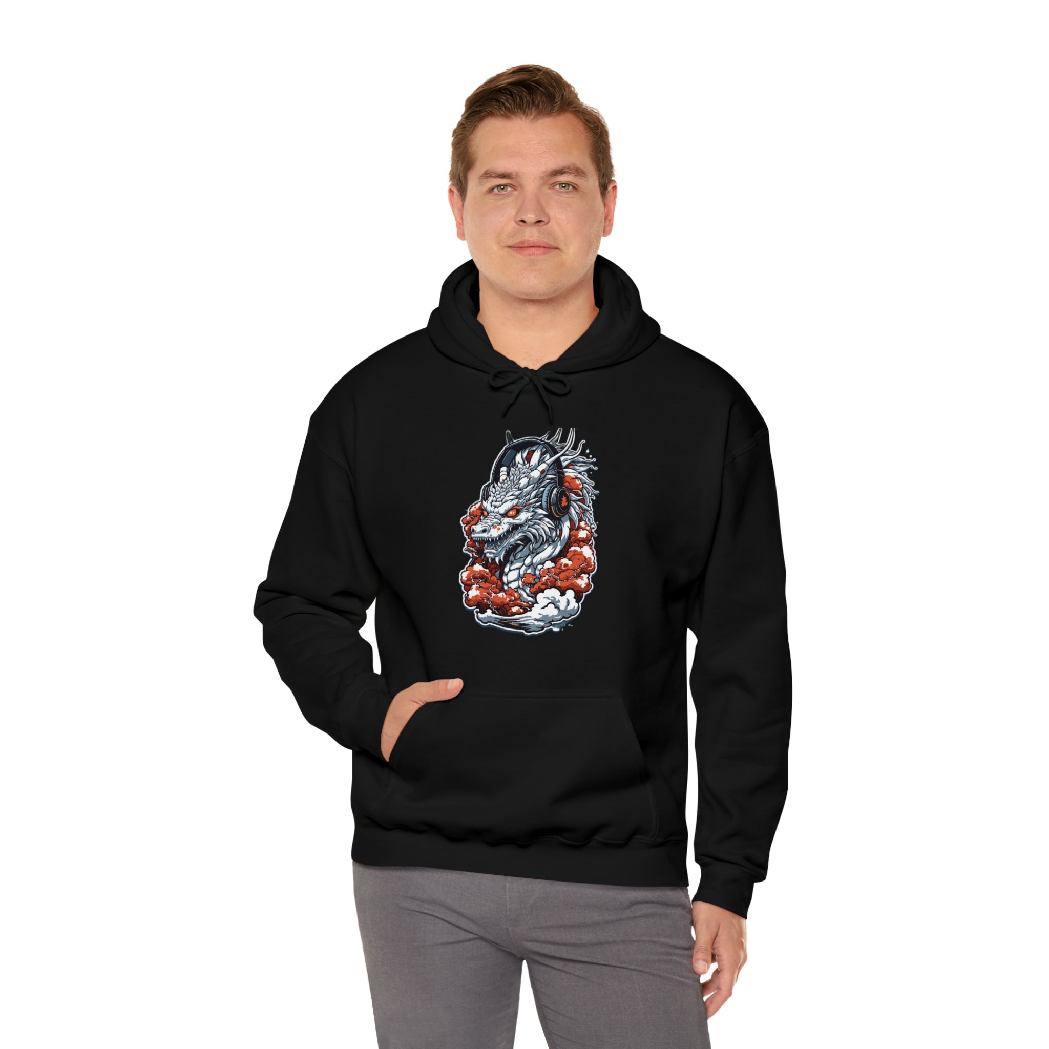 dragon yang 1 Unisex Heavy Blend™ Hooded Sweatshirt - Cheeky-Prints