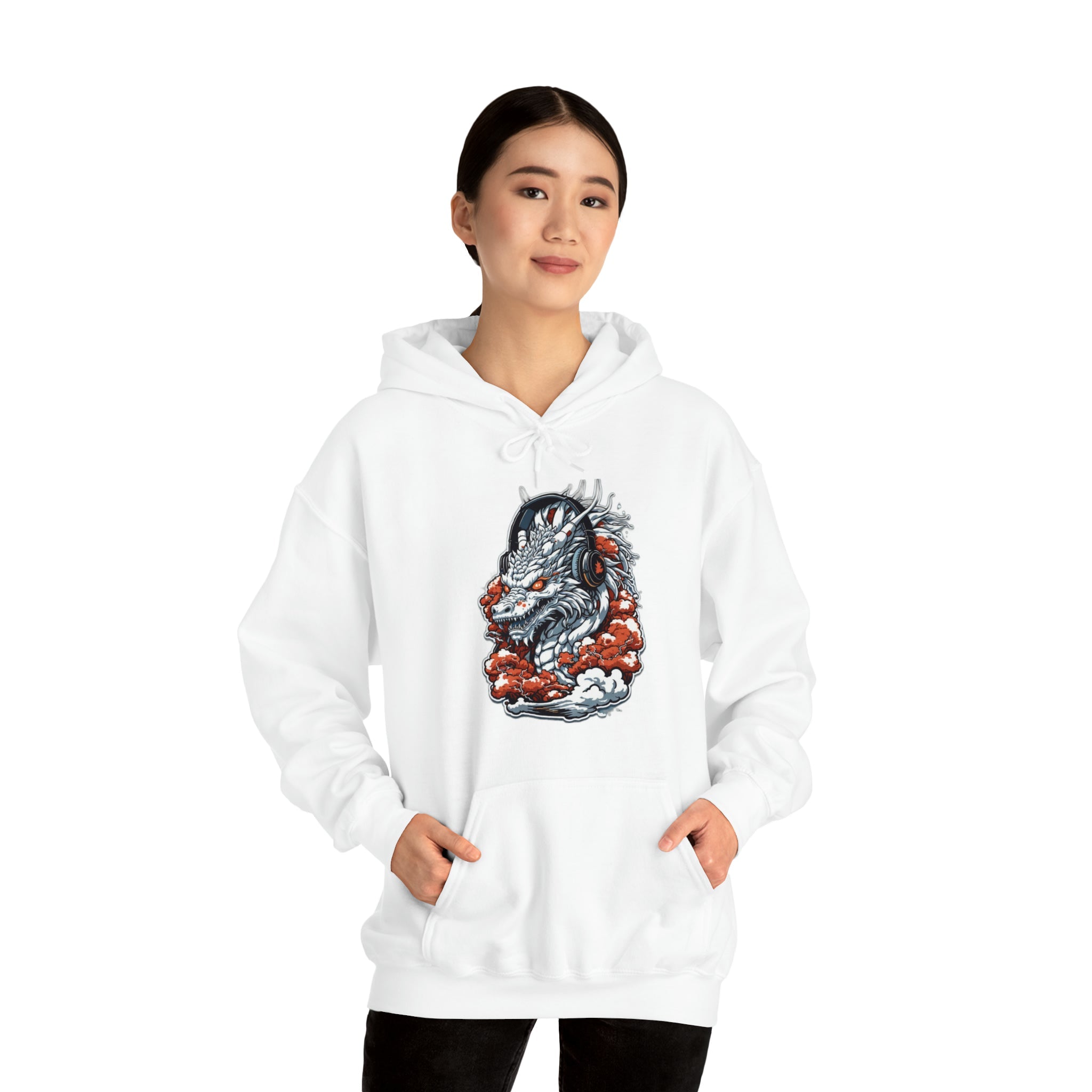 dragon yang 1 Unisex Heavy Blend™ Hooded Sweatshirt - Cheeky-Prints