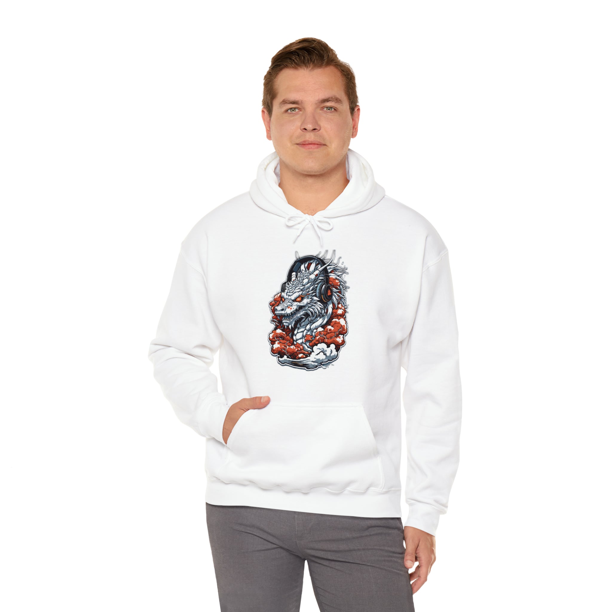 dragon yang 1 Unisex Heavy Blend™ Hooded Sweatshirt - Cheeky-Prints