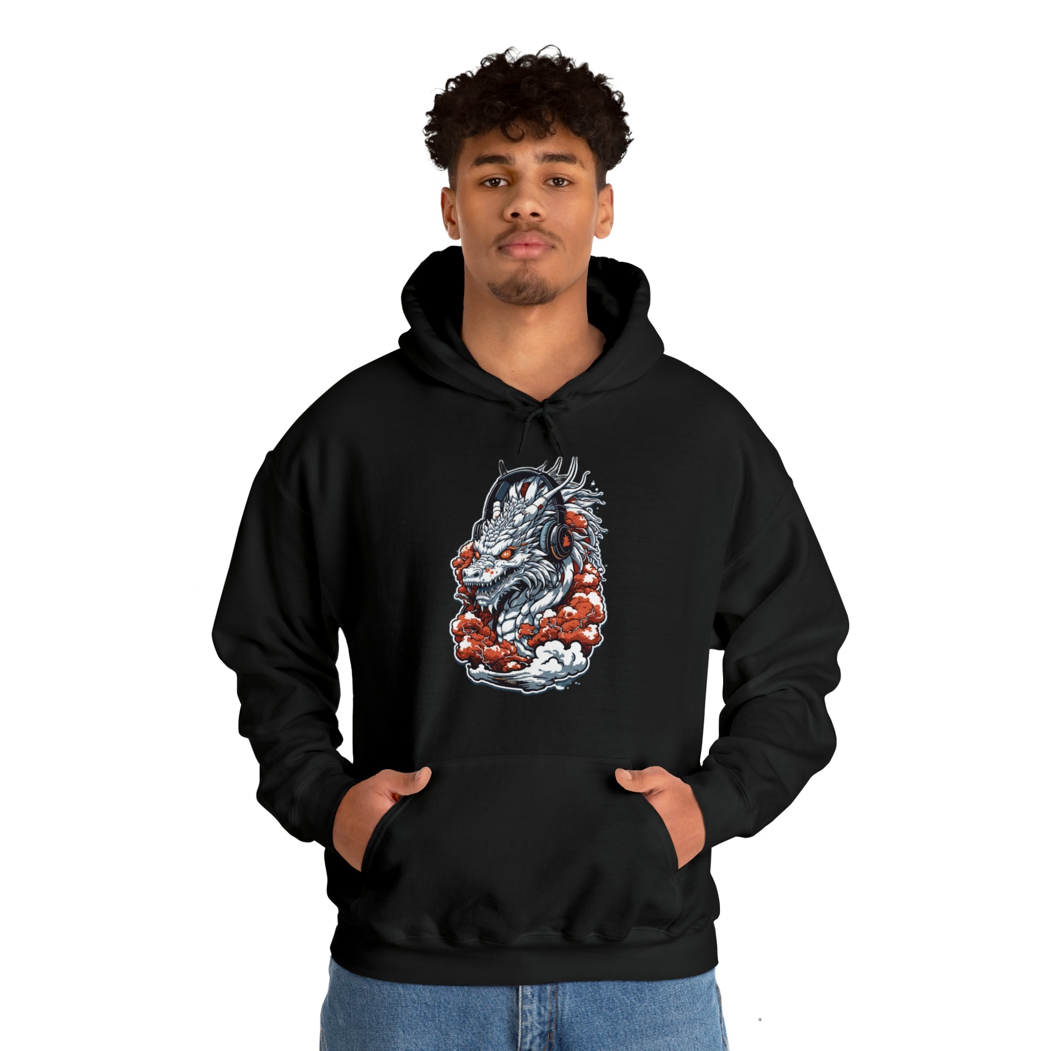 dragon yang 1 Unisex Heavy Blend™ Hooded Sweatshirt - Cheeky-Prints