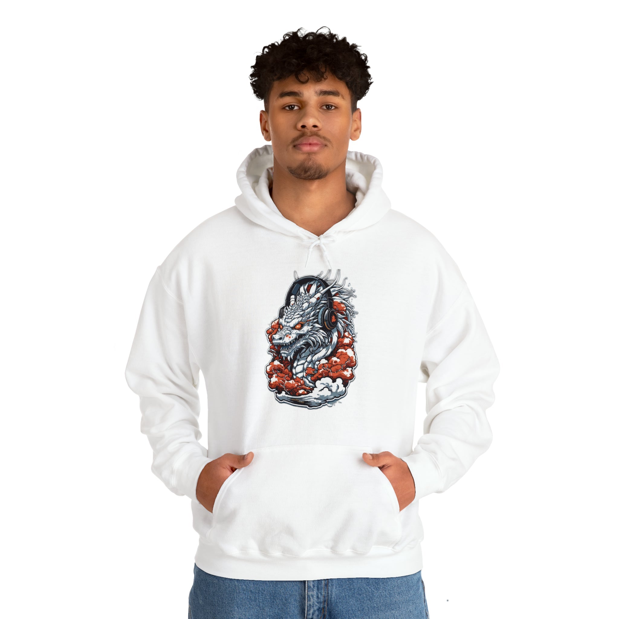 dragon yang 1 Unisex Heavy Blend™ Hooded Sweatshirt - Cheeky-Prints