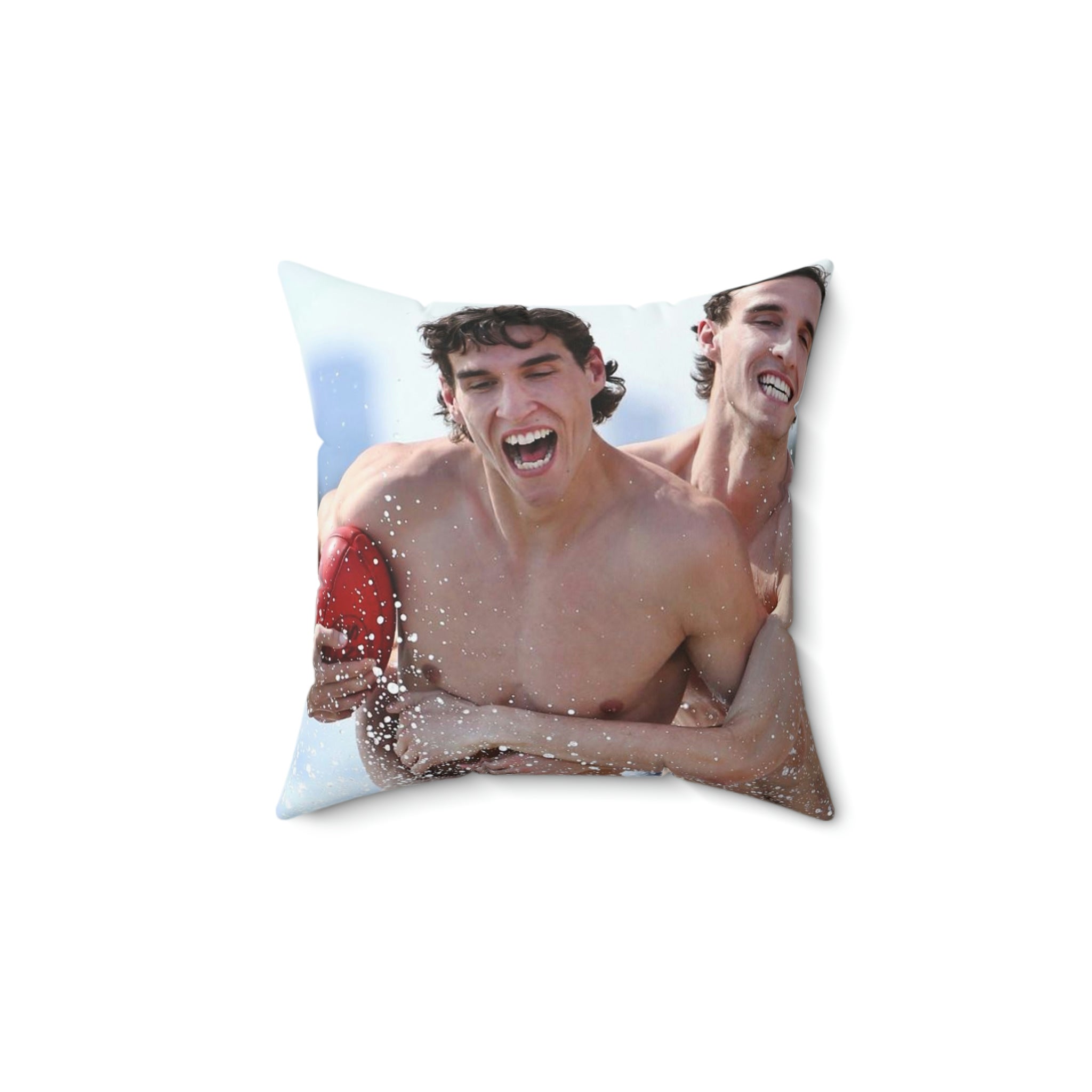 football 2 Spun Polyester Square Pillow - Cheeky-Prints