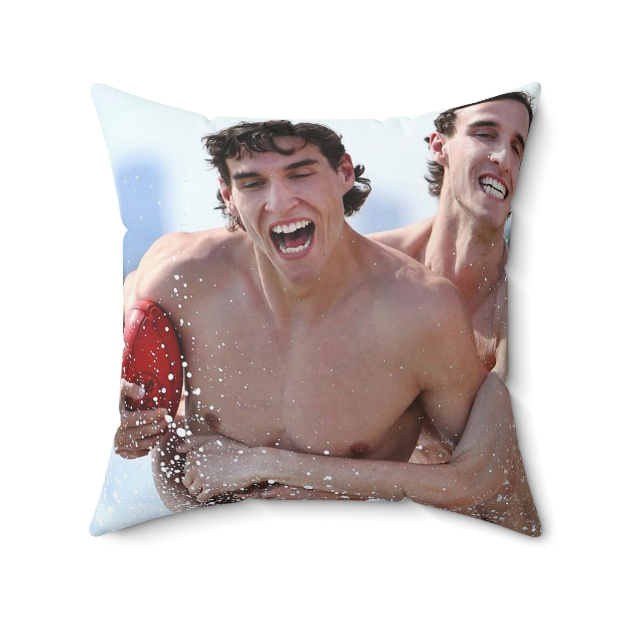 football 2 Spun Polyester Square Pillow - Cheeky-Prints