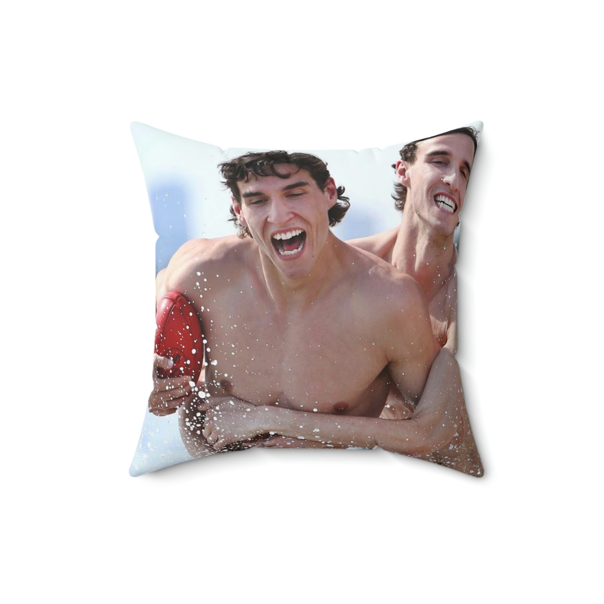 football 2 Spun Polyester Square Pillow - Cheeky-Prints