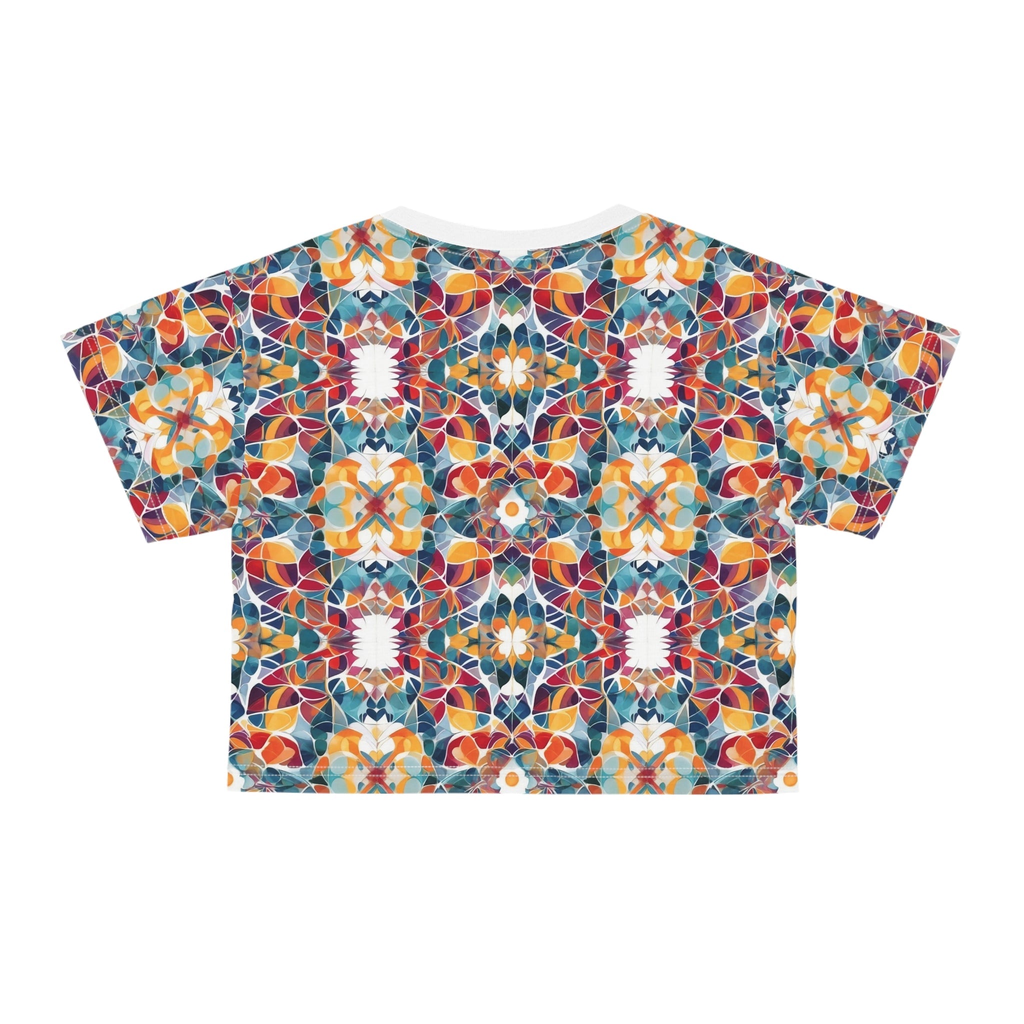 fractal design 2 Crop Tee (AOP) - Cheeky-Prints