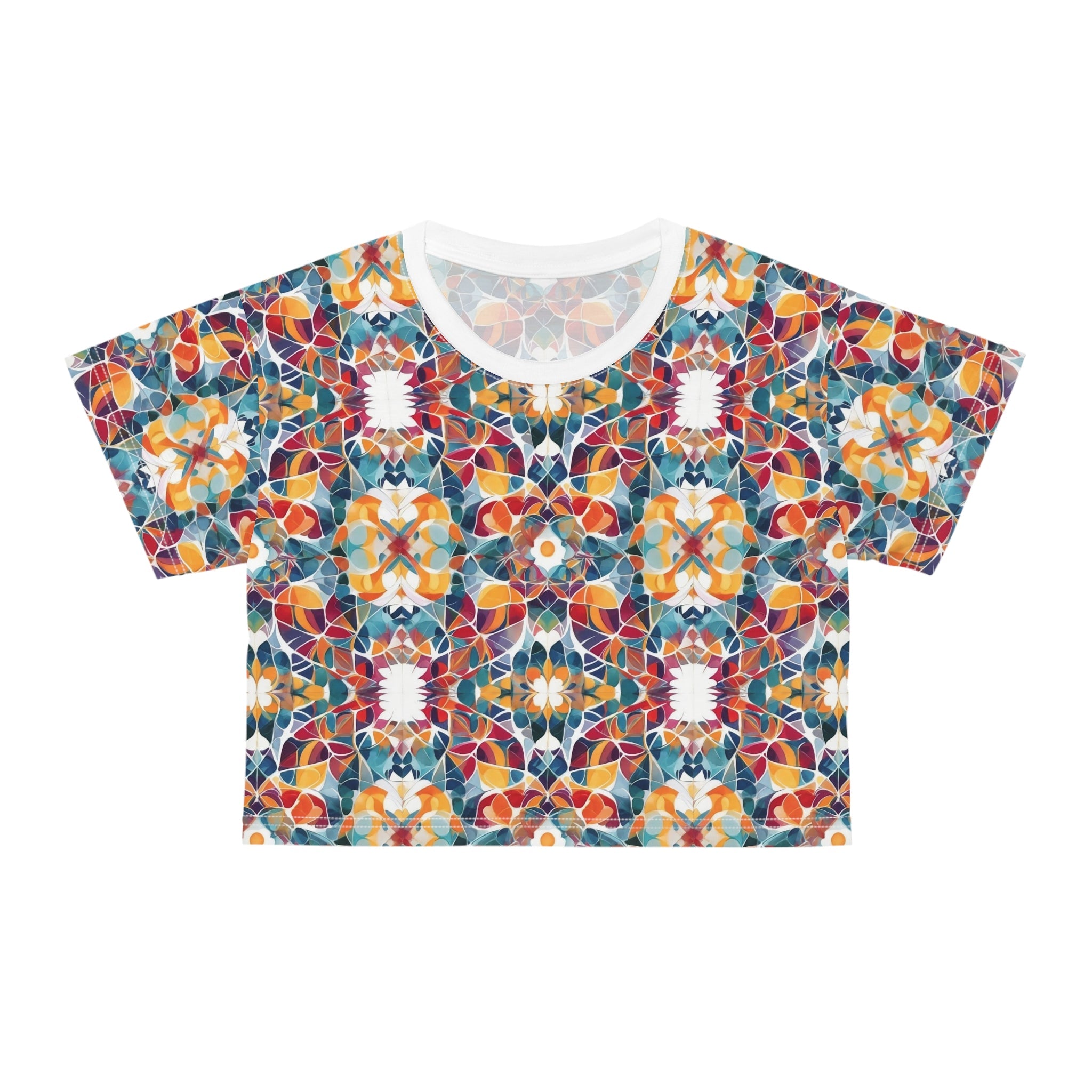 fractal design 2 Crop Tee (AOP) - Cheeky-Prints