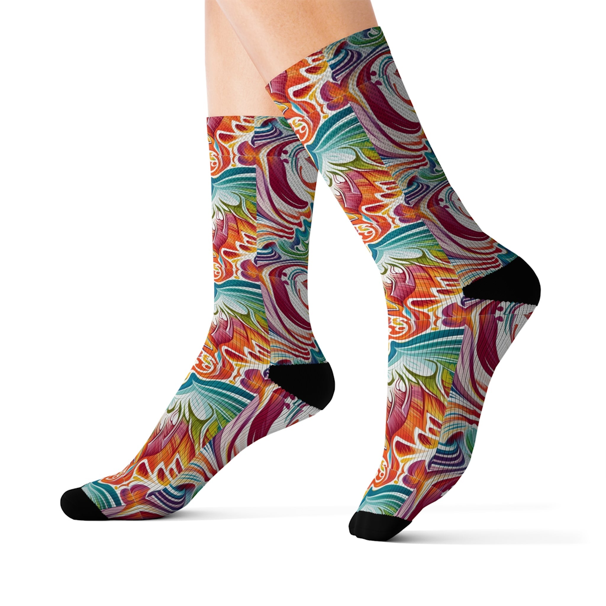 Fractal Design 3 Sublimation Socks - Cheeky-Prints