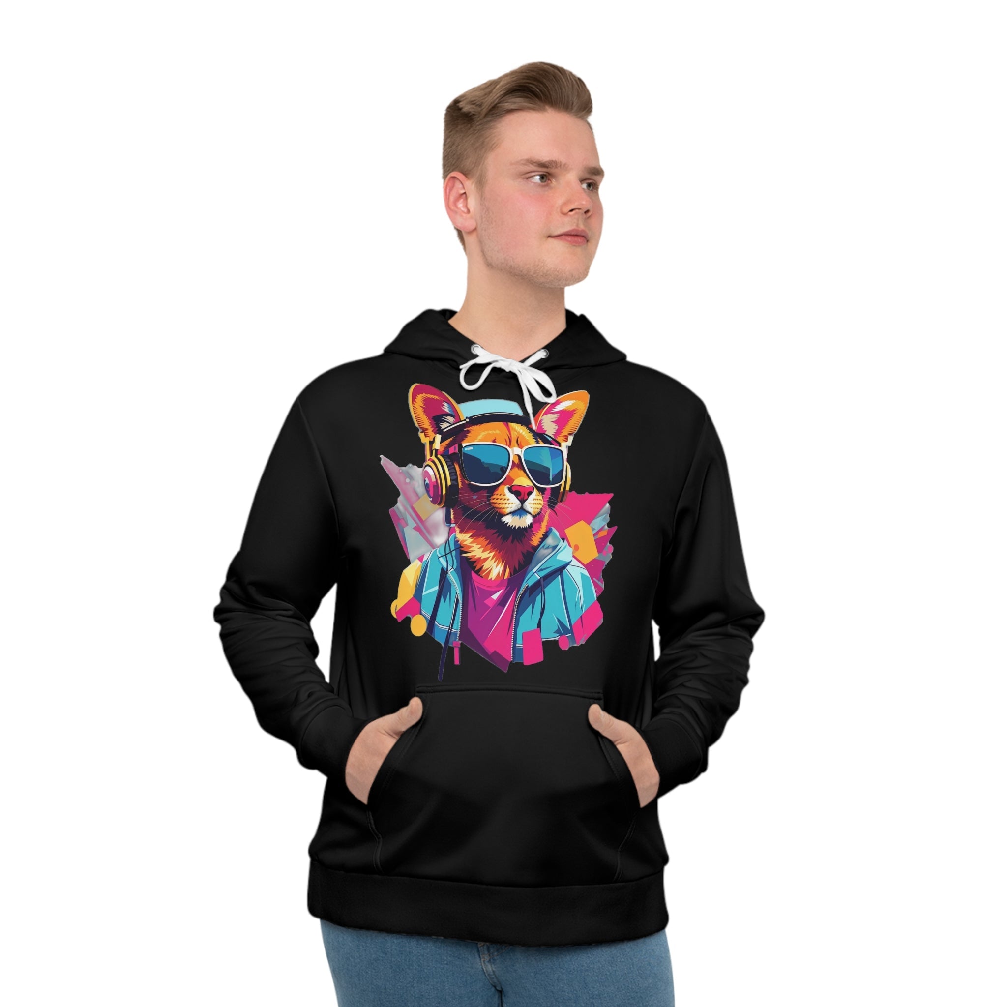 headphone ginger Hoodie (AOP) - Cheeky-Prints