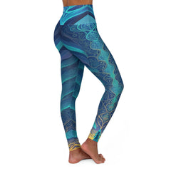 High Waisted Yoga Leggings (AOP) - Cheeky-Prints