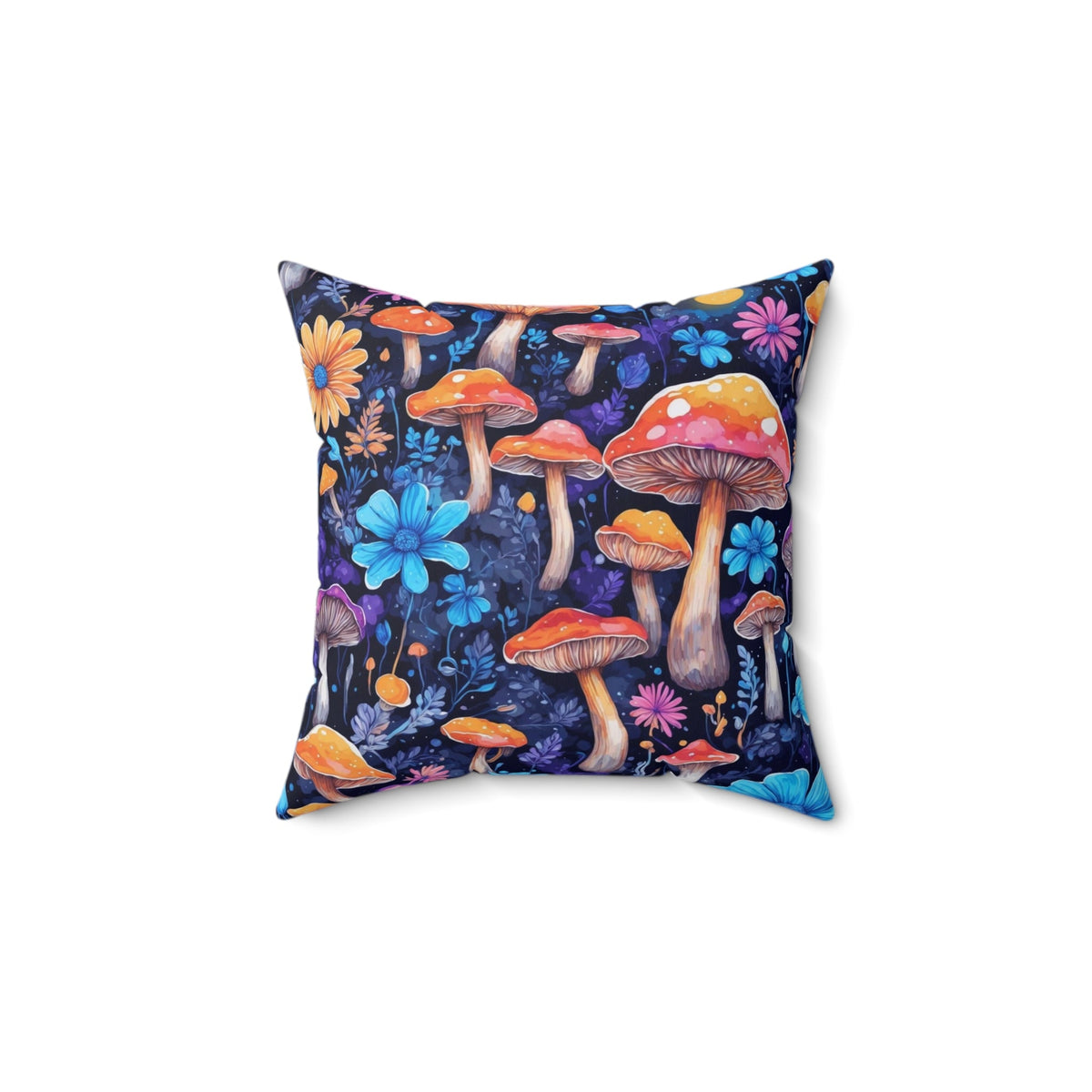 Mushroom 1 Spun Polyester Square Pillow - Cheeky-Prints