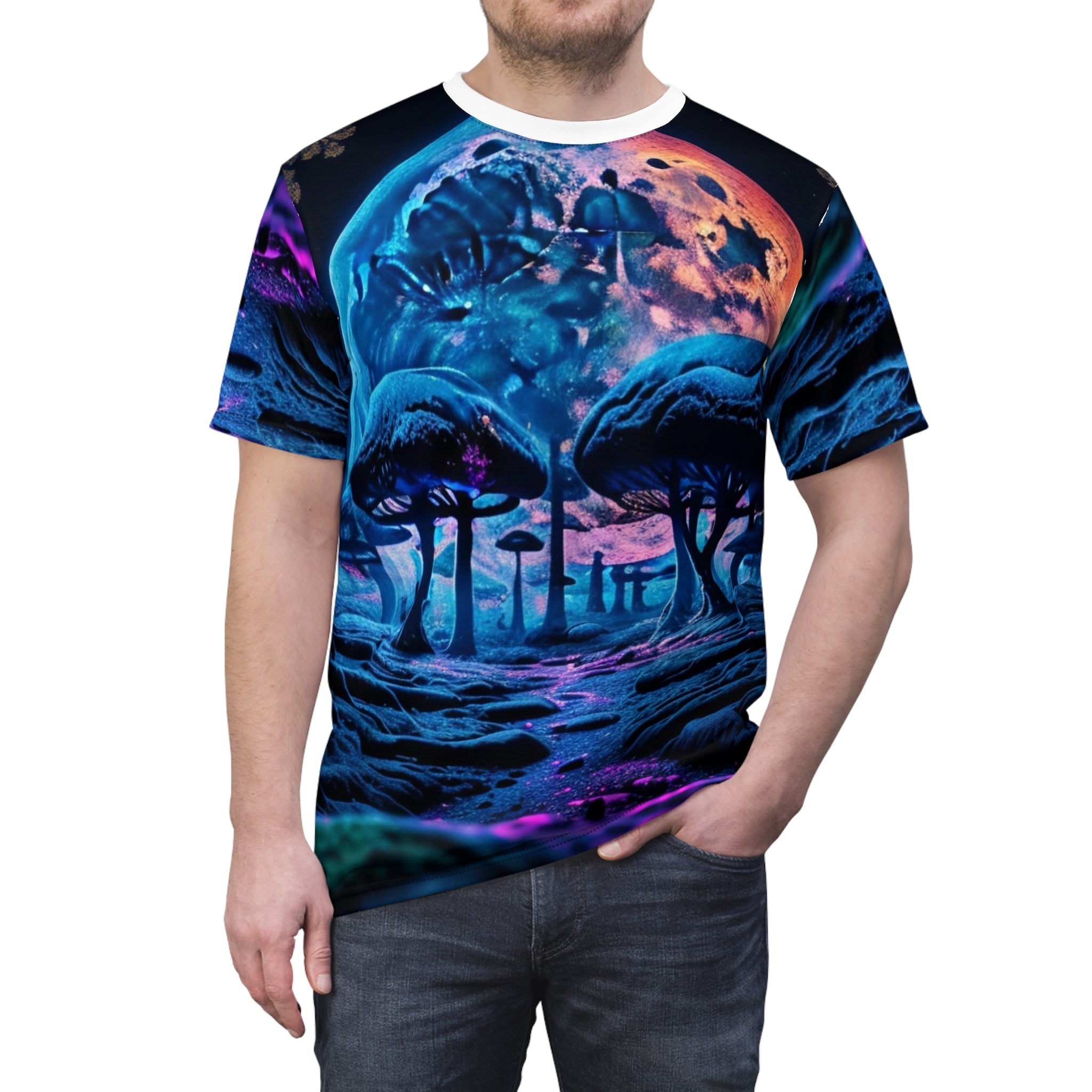 mushroom moon aop tee - Cheeky-Prints