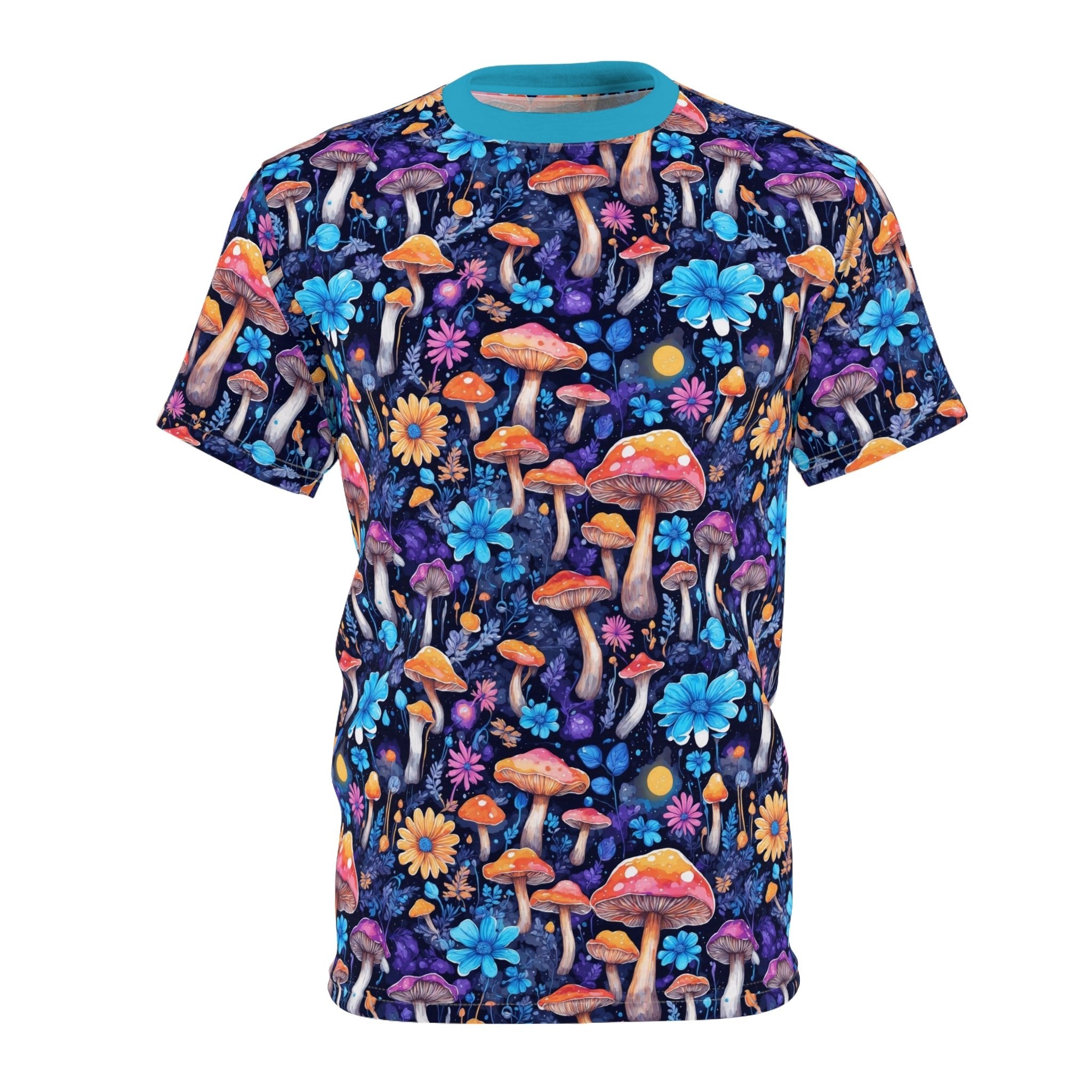 Mushroom trip 1 Unisex Cut & Sew Tee (AOP) - Cheeky-Prints