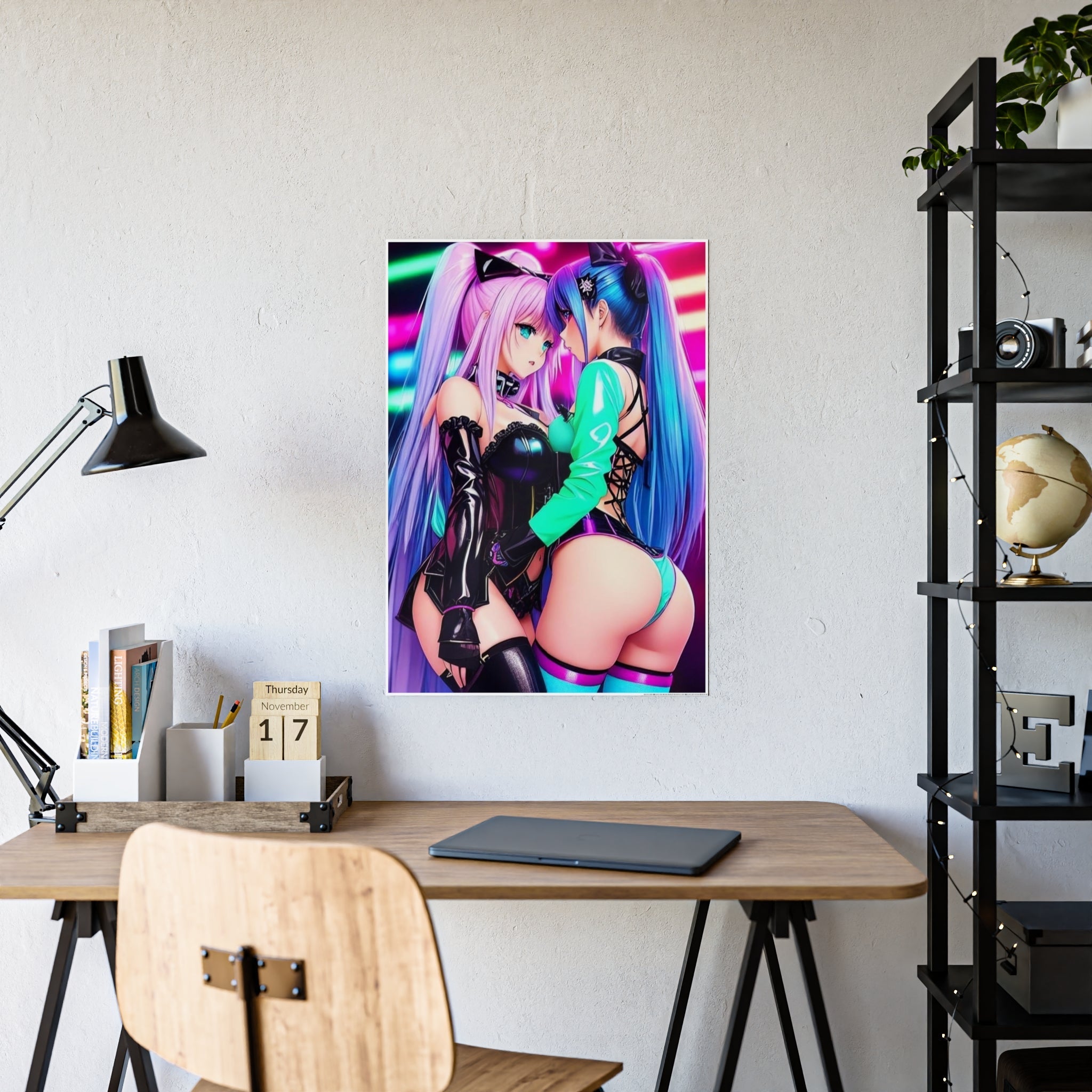 sexy waifus in love Gloss Posters - Cheeky-Prints