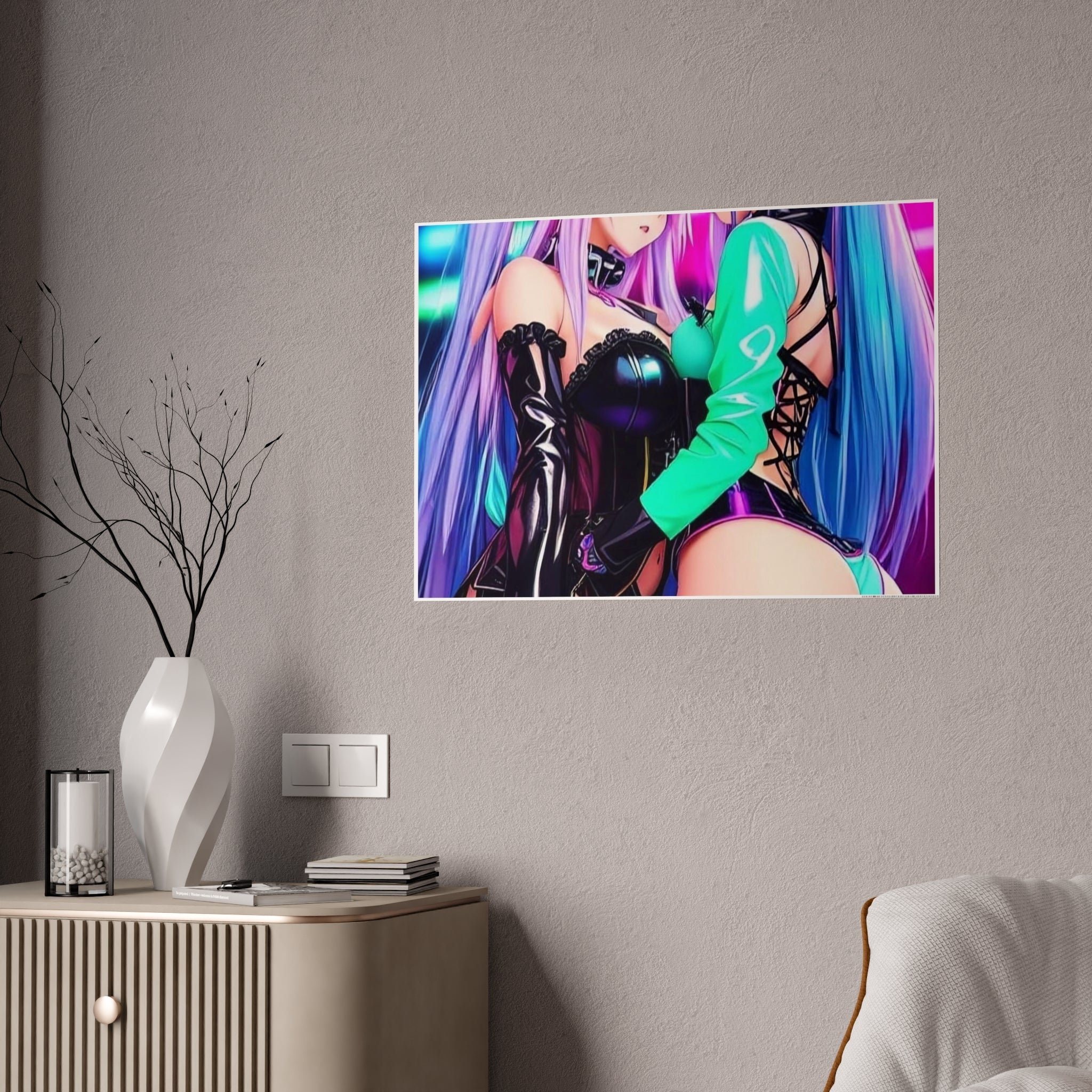 sexy waifus in love Gloss Posters - Cheeky-Prints