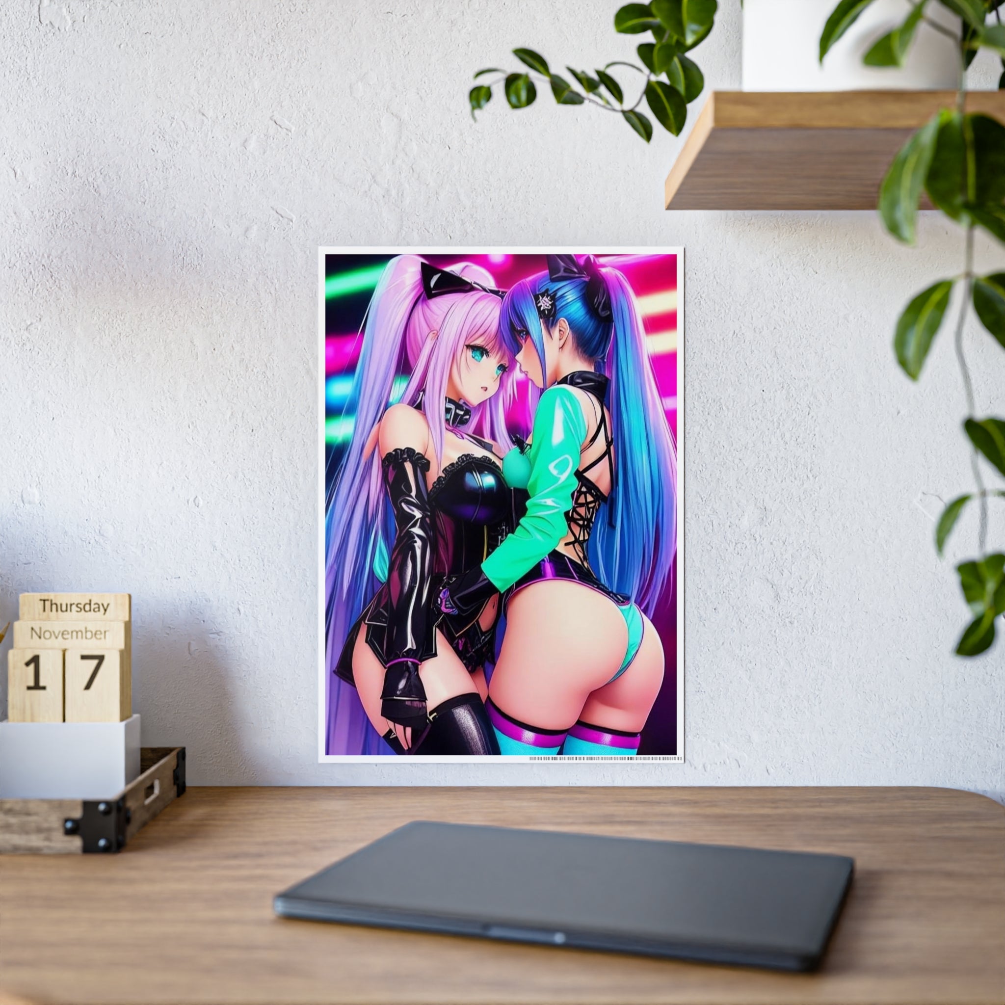 sexy waifus in love Gloss Posters - Cheeky-Prints