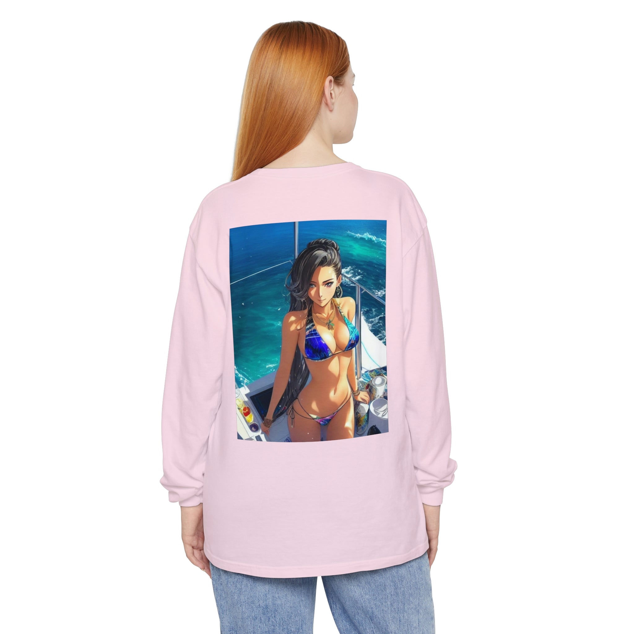 Unisex Garment-dyed Long Sleeve T-Shirt - Cheeky-Prints